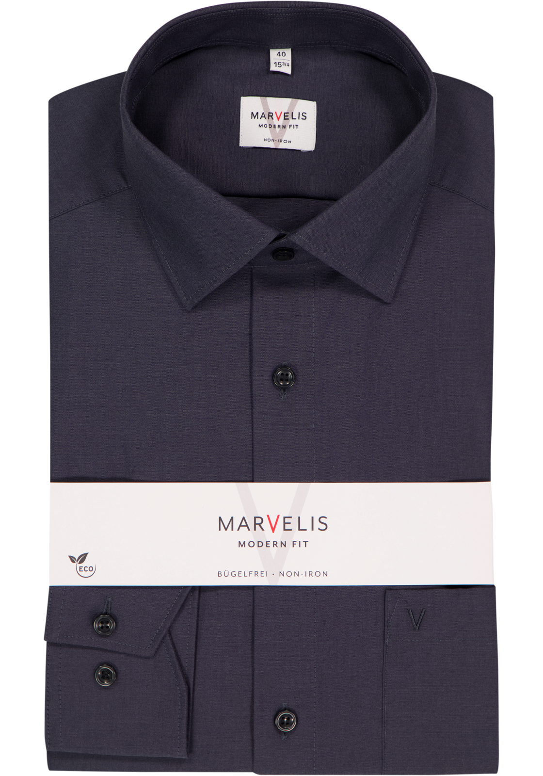 MARVELIS modern fit overhemd, antraciet grijs MARVELIS modern fit overhemd, antraciet grijs