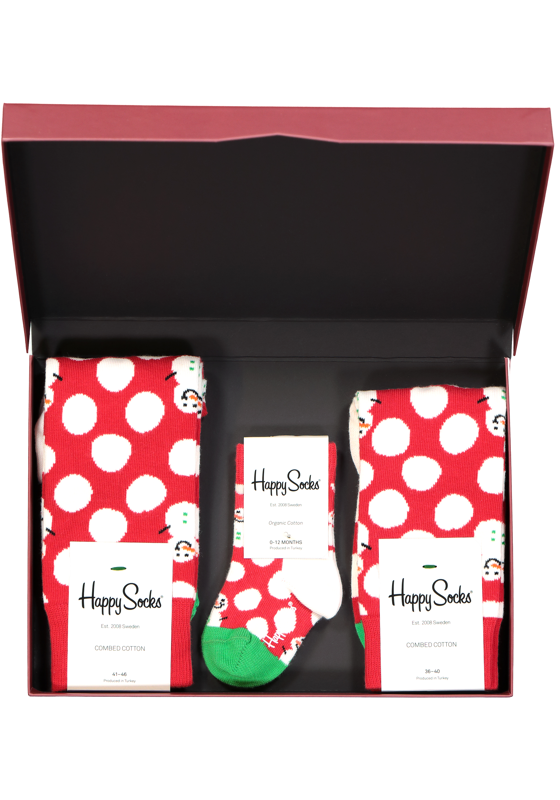 Happy Socks cadeauset, 3-pack Baby's eerste sneeuwpop (family pakket) Happy Socks cadeauset, 3-pack Baby's eerste sneeuwpop (family pakket)