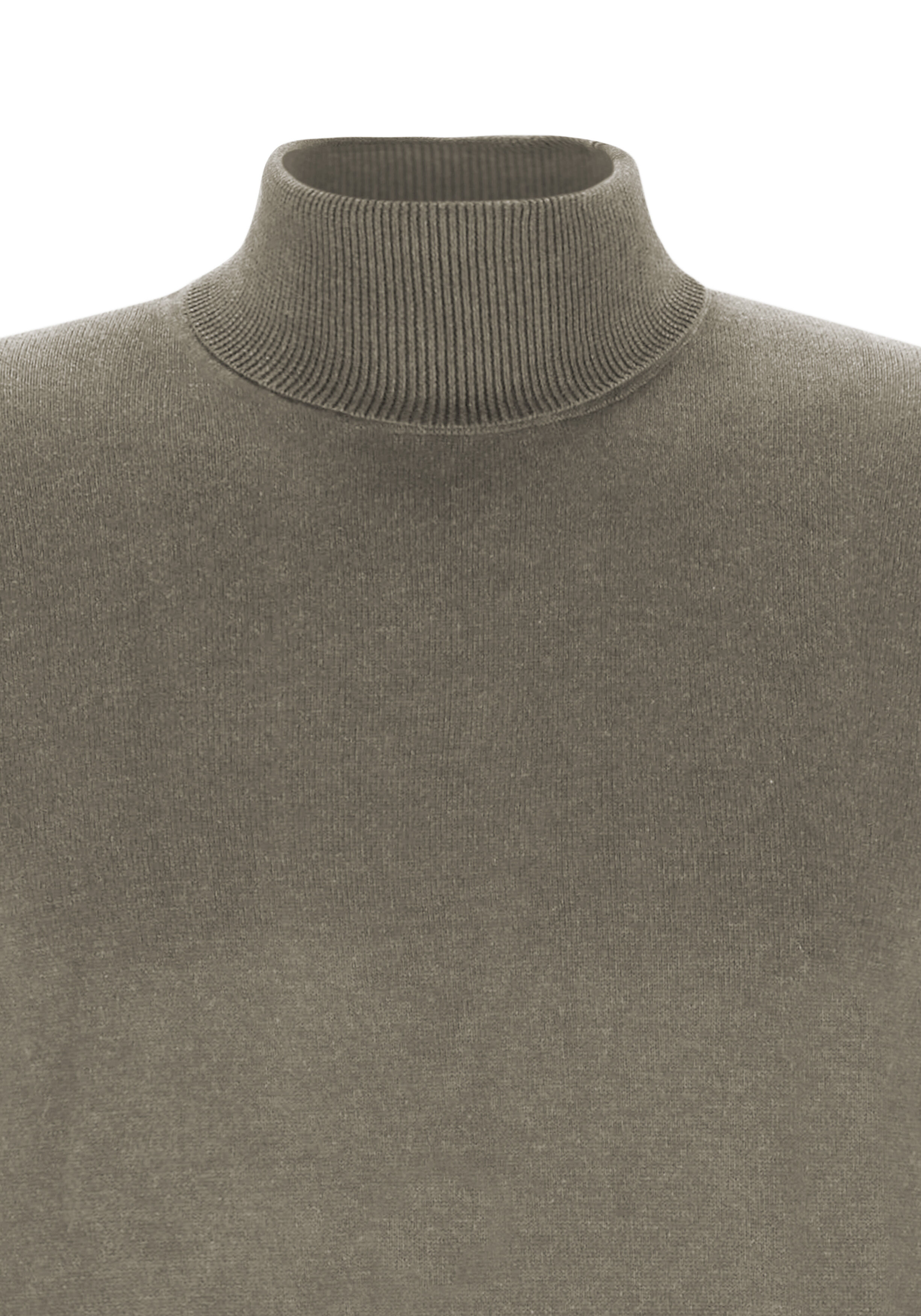 Michaelis heren trui katoenmengsel, slim fit coltrui, bruin