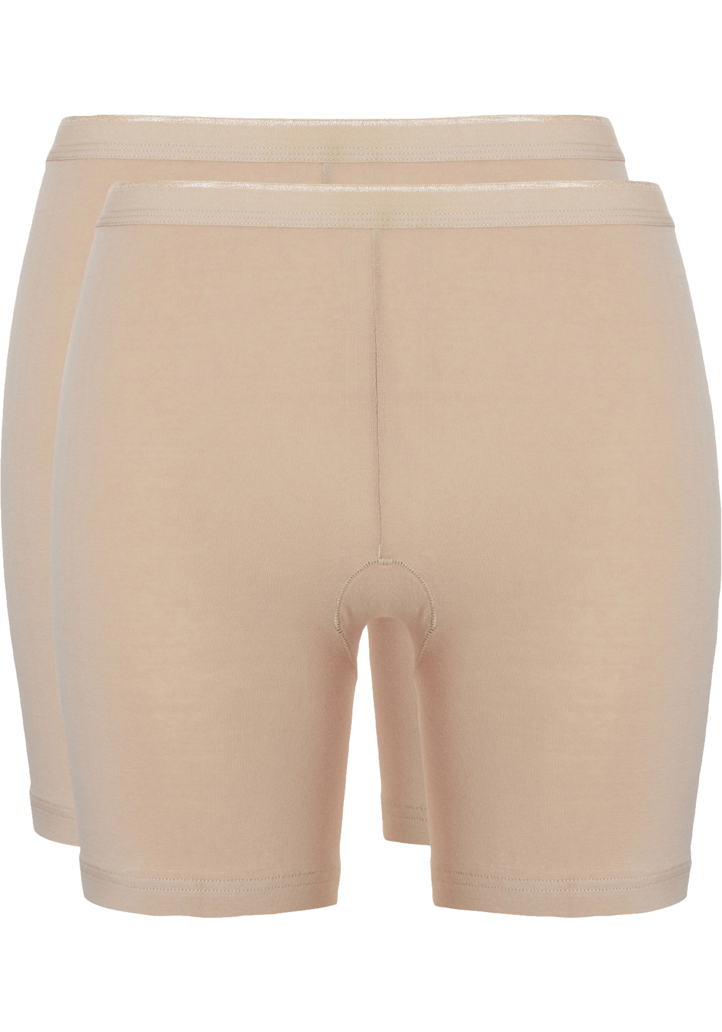 TEN CATE Basic women pants  (2-pack), dames slips lange pijp met middelhoge taile, huidskleur