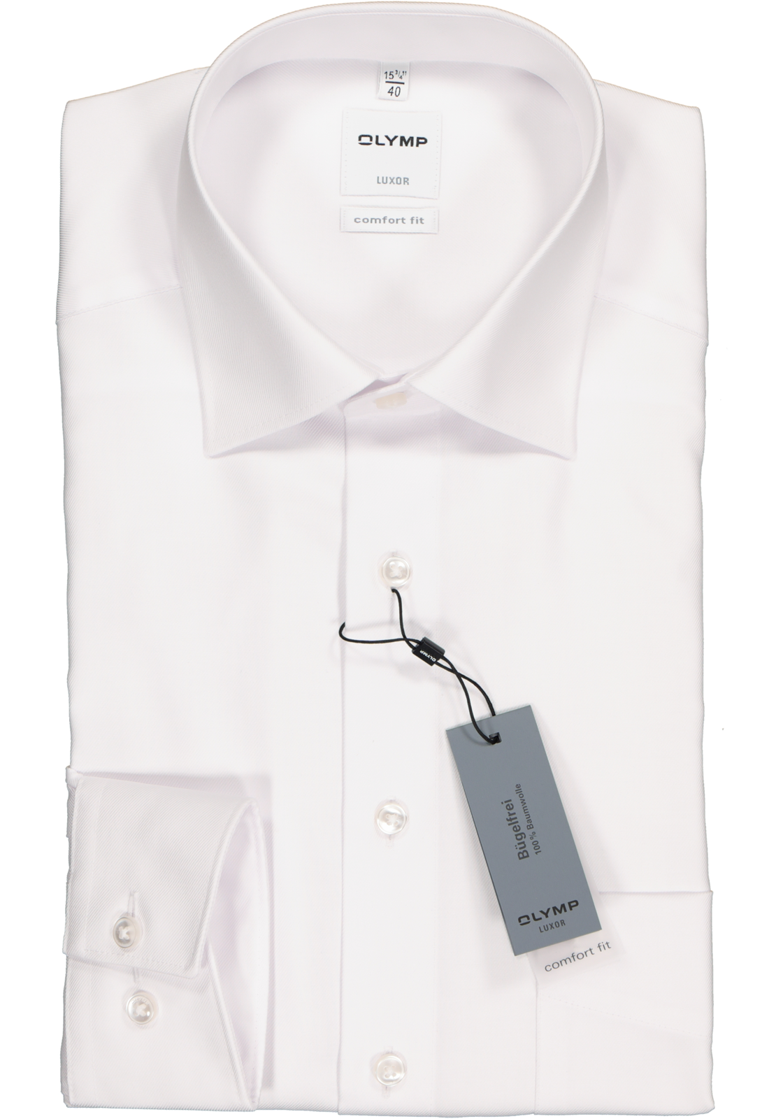 2-4063402313549_olymp-overhemd_HR OLYMP Luxor comfort fit overhemd, wit twill