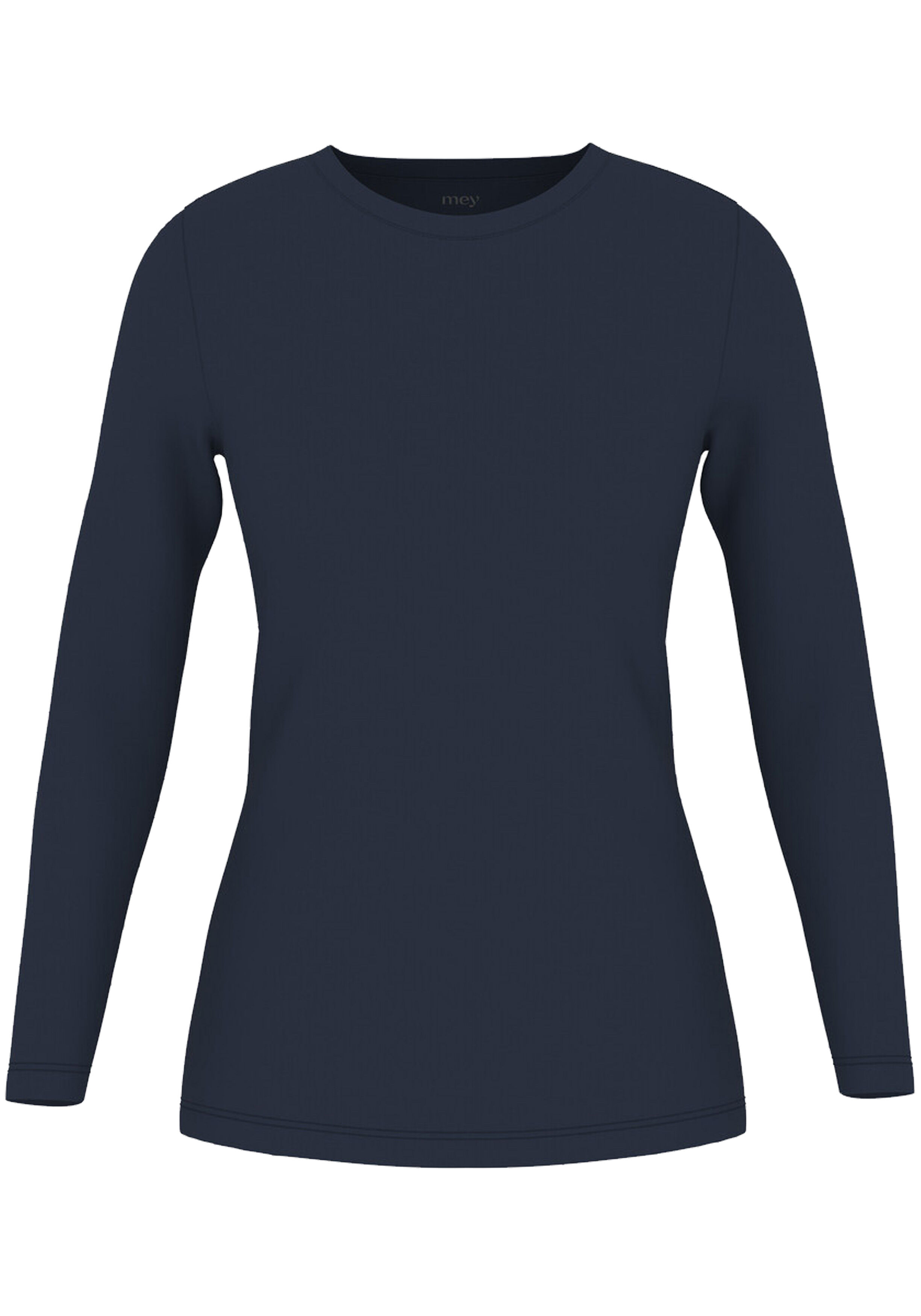 Mey dames T-shirt long sleeve Prfrmnc+, thermo T-shirt lange mouw met O-hals donkerblauw
