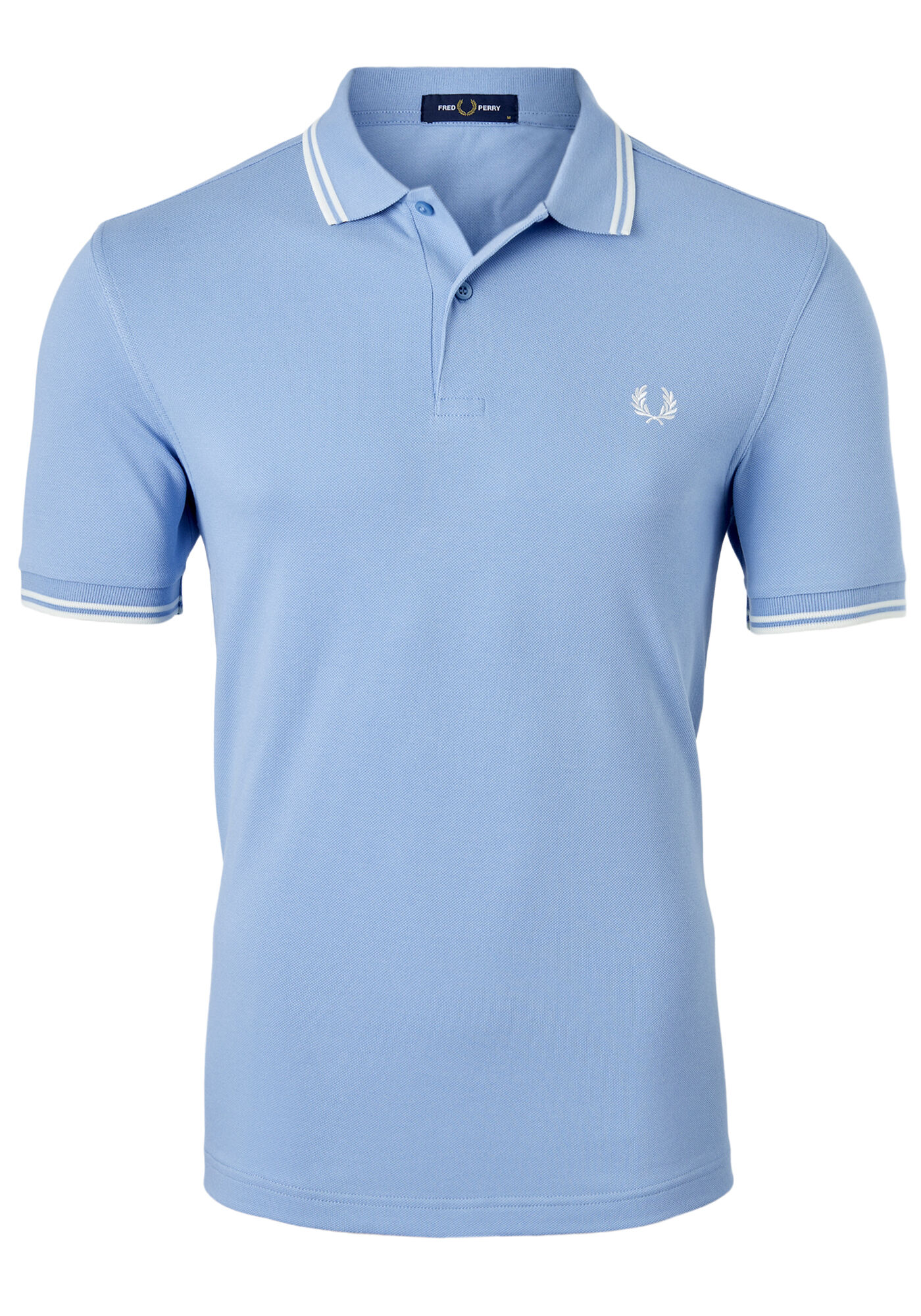 Fred Perry M3600 polo twin tipped shirt, heren polo Sky / Snow White / Snow White