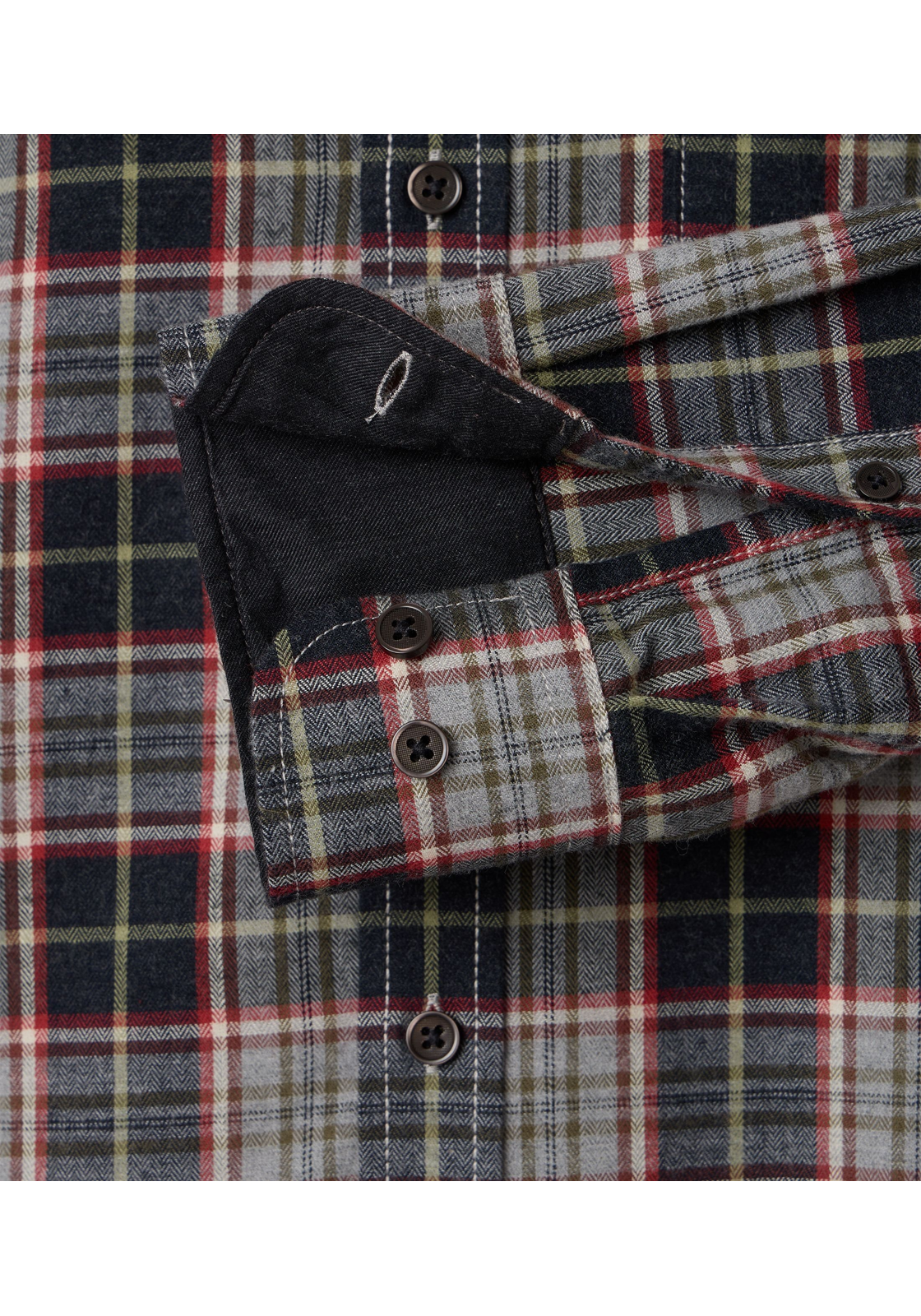 CASA MODA Sport casual fit overhemd, flanel, grijs dessin - 444305900-750 CASA MODA Sport casual fit overhemd, flanel, grijs dessin - 444305900-750