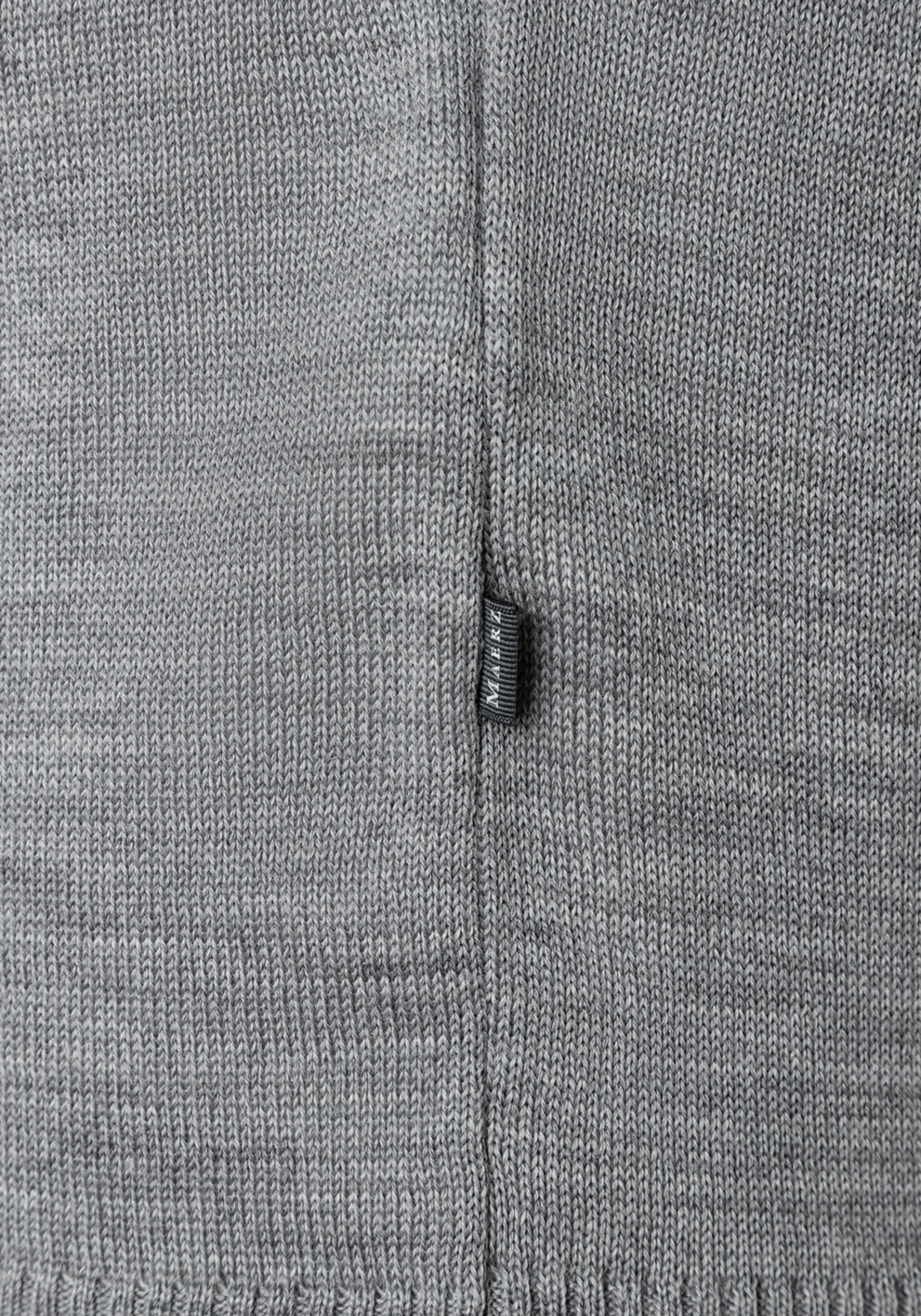 MAERZ Classic Fit heren trui met polokraag wol, grijs