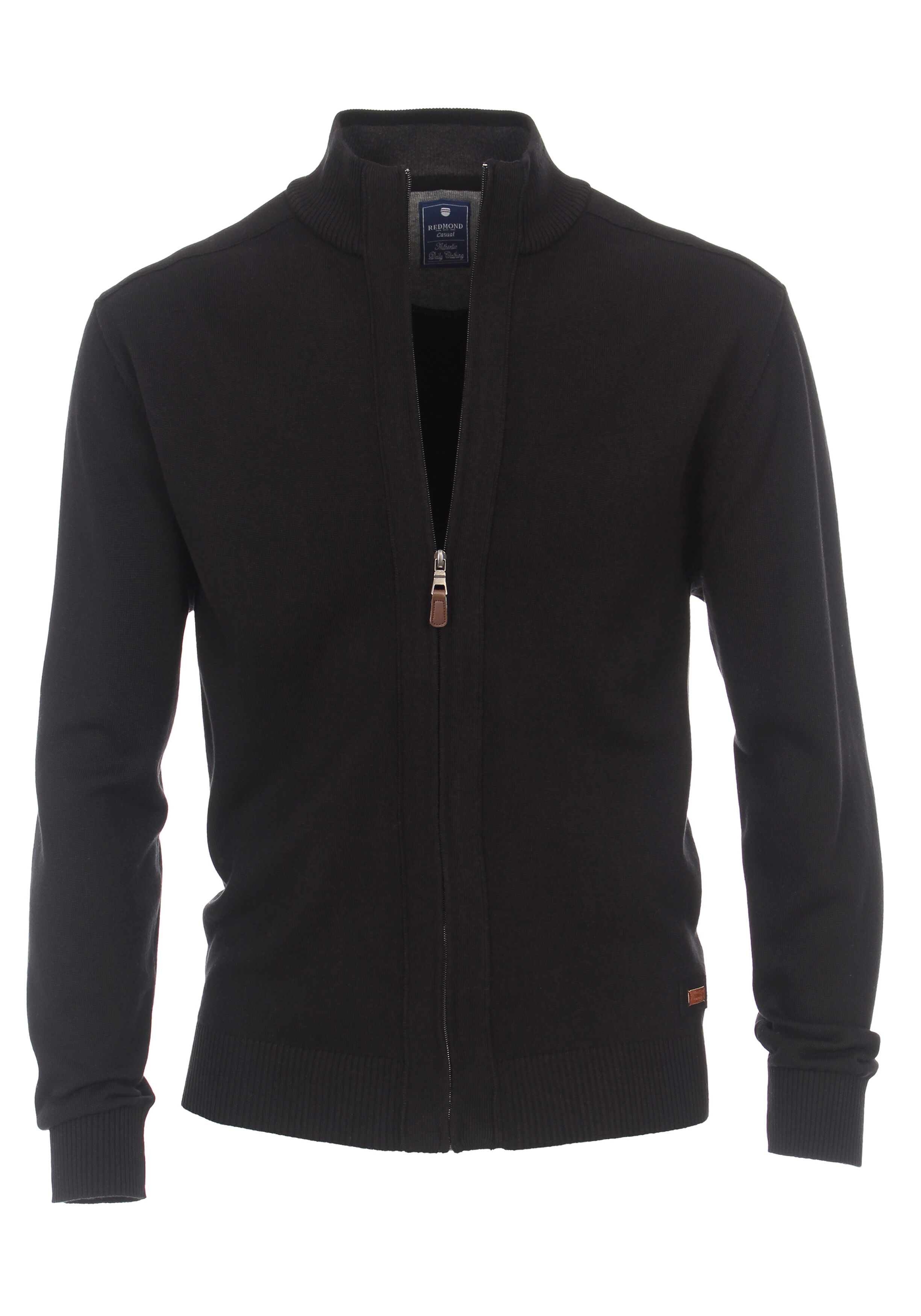 Redmond heren vest katoen, met rits, zwart