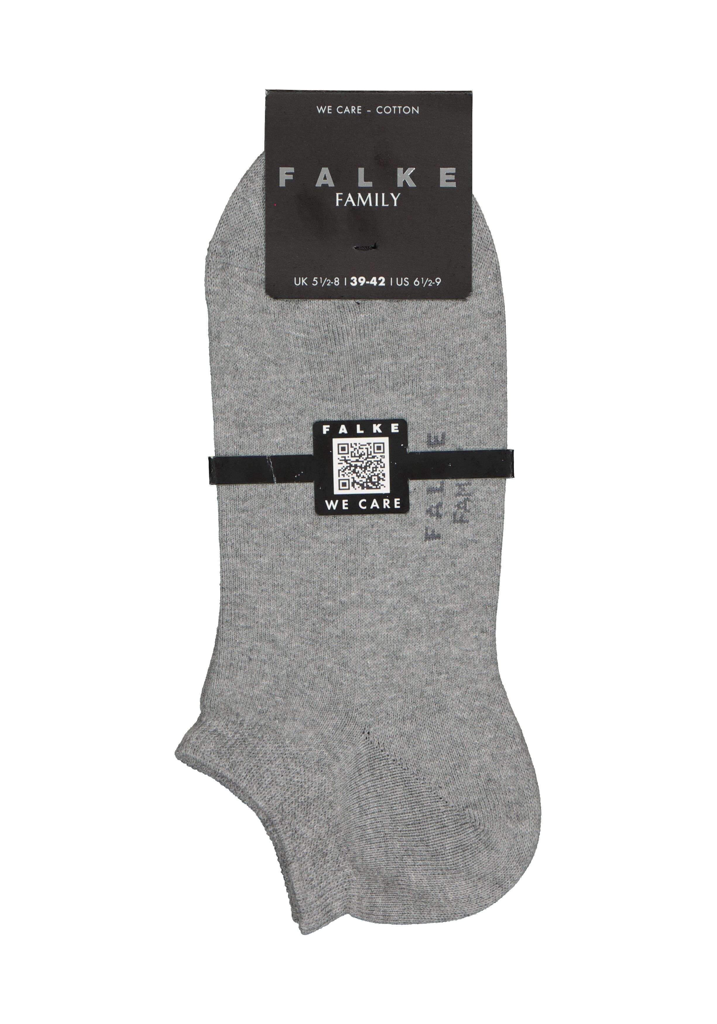 FALKE Family heren enkelsokken, lichtgrijs (light grey melange)