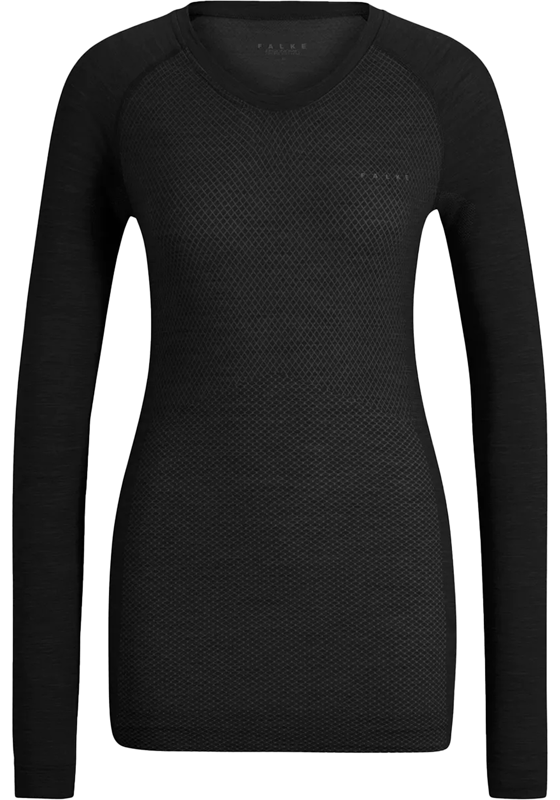 FALKE dames shirt met lange mouw Wool-Tech Light, thermoshirt, zwart (black) FALKE dames shirt met lange mouw Wool-Tech Light, thermoshirt, zwart (black)
