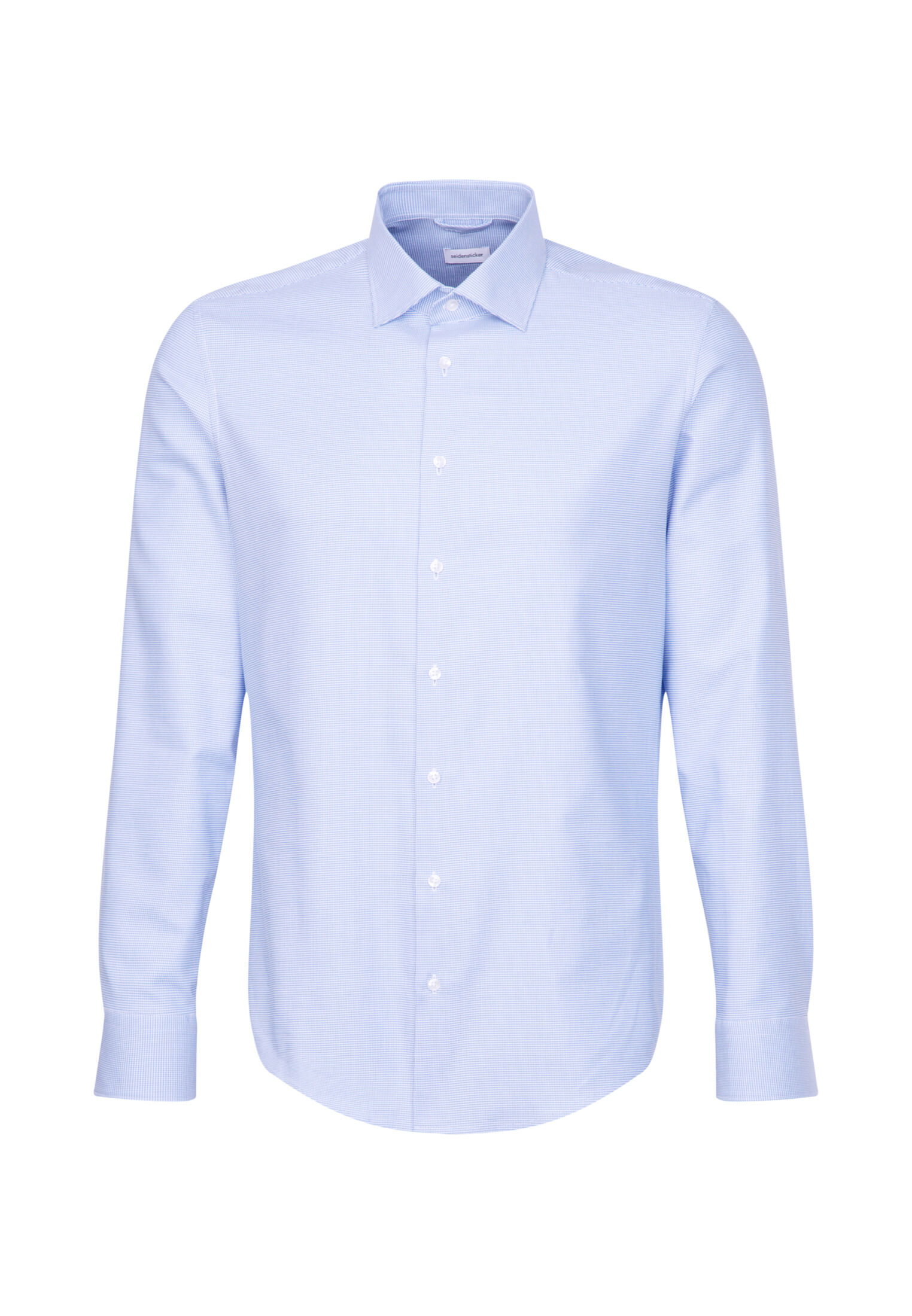 Seidensticker slim fit overhemd, structuur, blauw