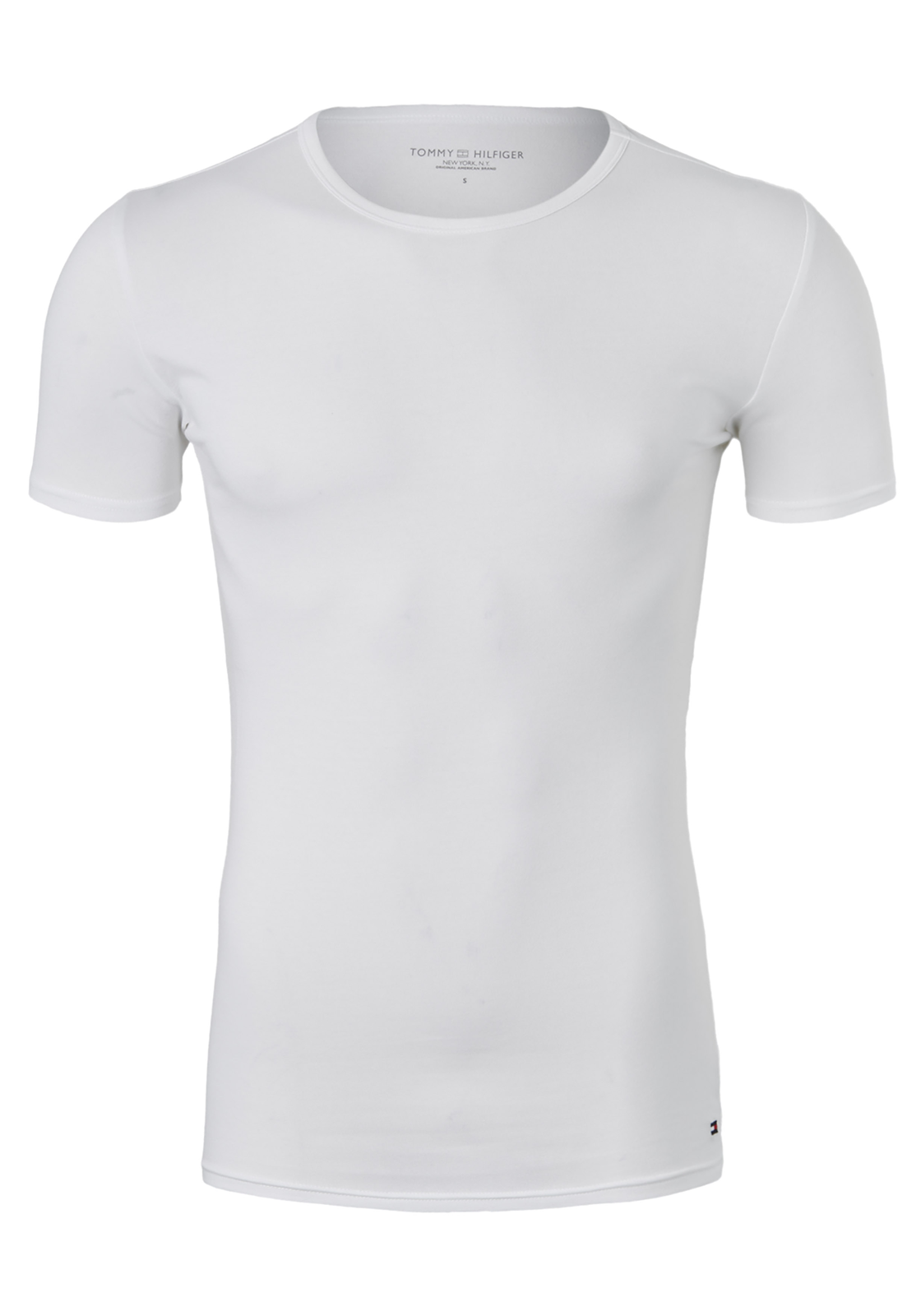 2-8718938511919_tommy_hilfiger_ondergoed_HR Tommy Hilfiger Cotton stretch T-shirts (3-pack), heren T-shirts O-hals, wit