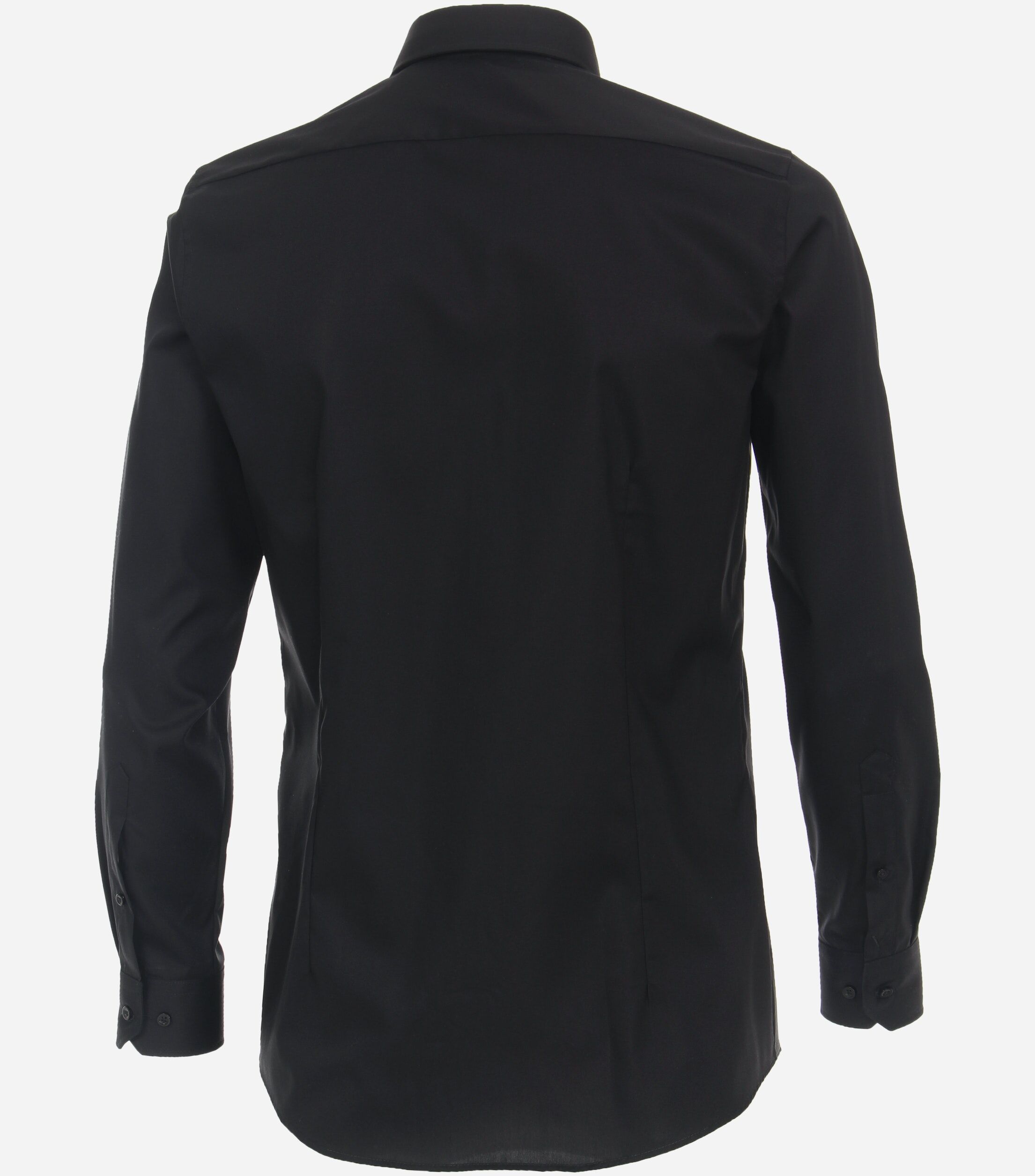 VENTI body fit overhemd, popeline, zwart