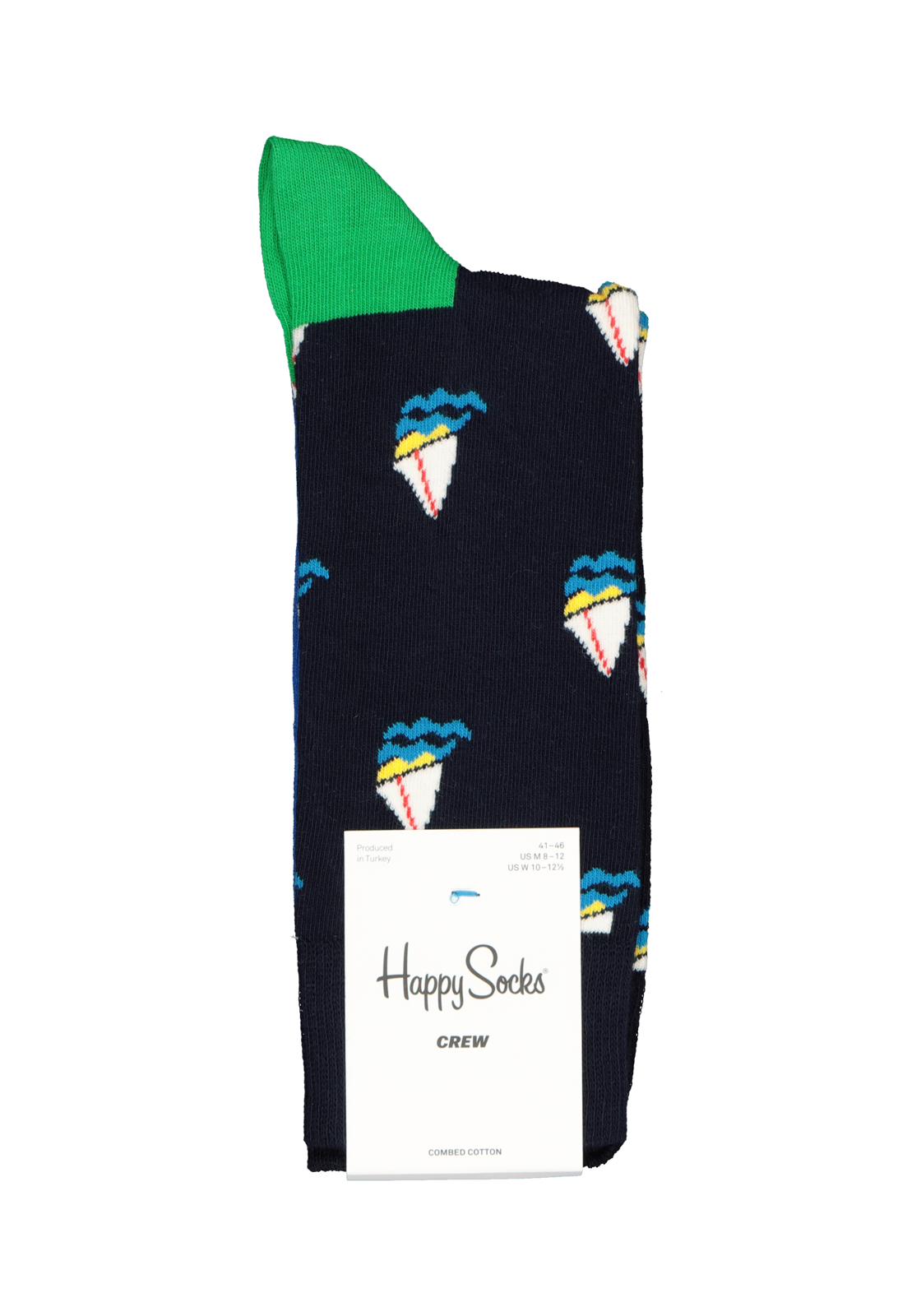 3-7333102522419_Happy_Socks__HR Happy Socks Sail Away Sock, blauw met bootjes