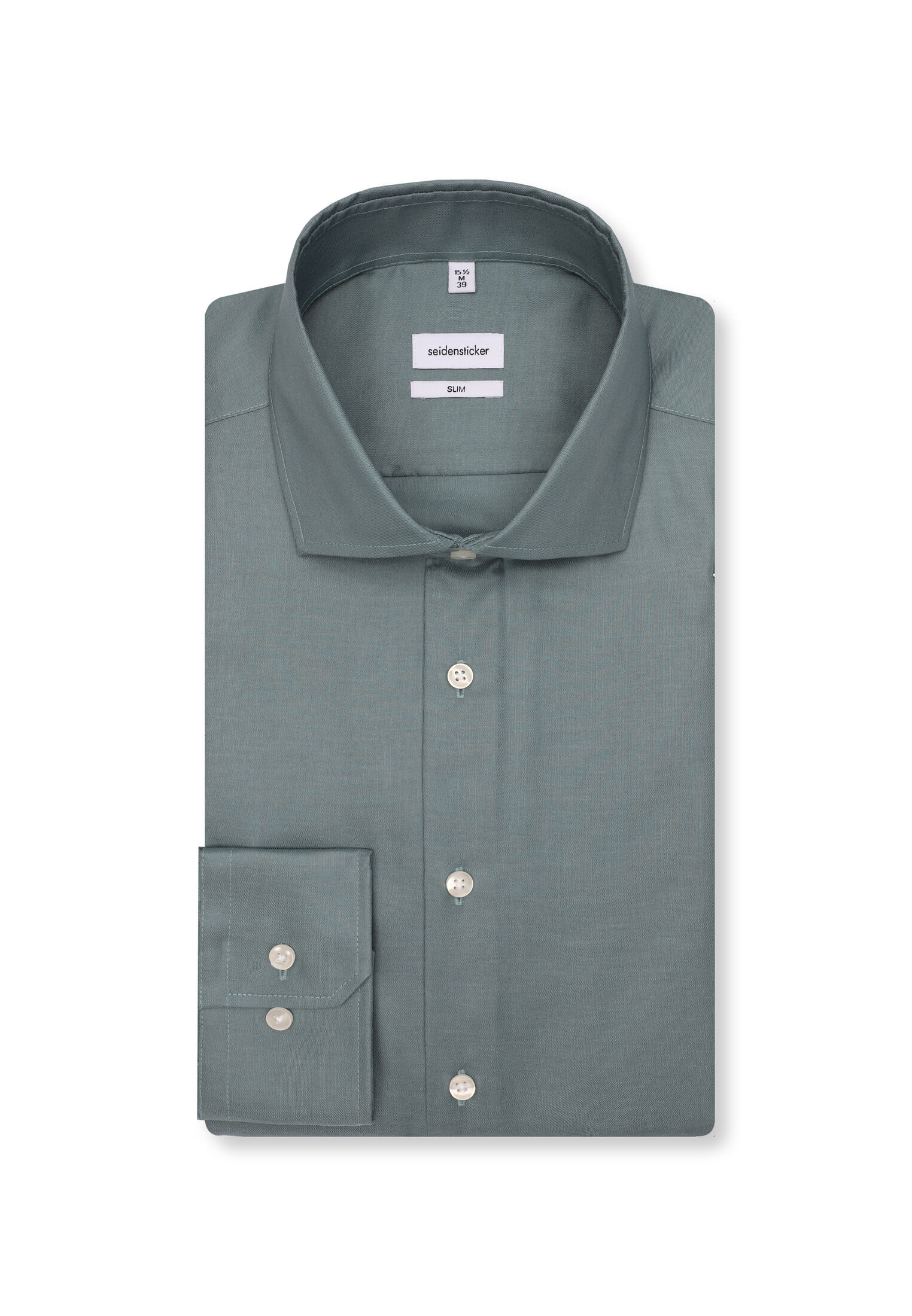 Seidensticker slim fit overhemd, popeline, groen