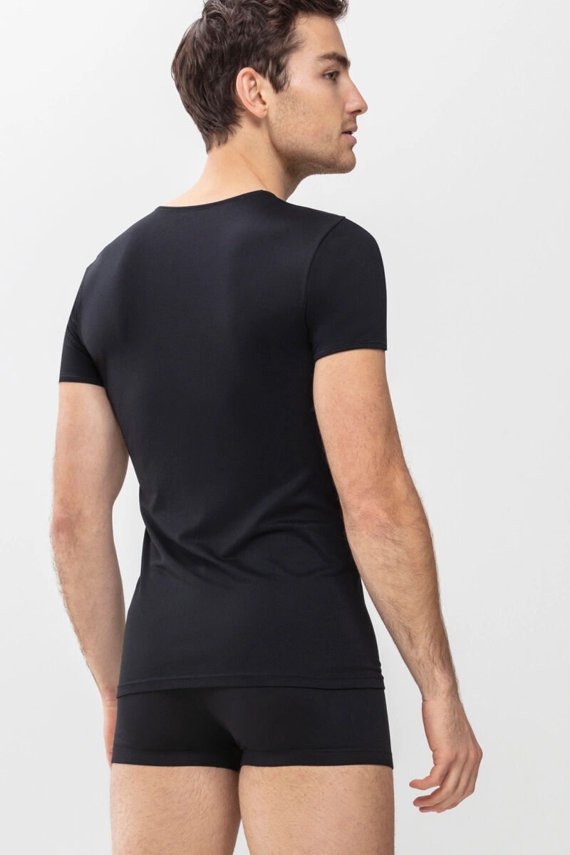 Mey heren v-neck Software, T-shirt met V-hals, zwart