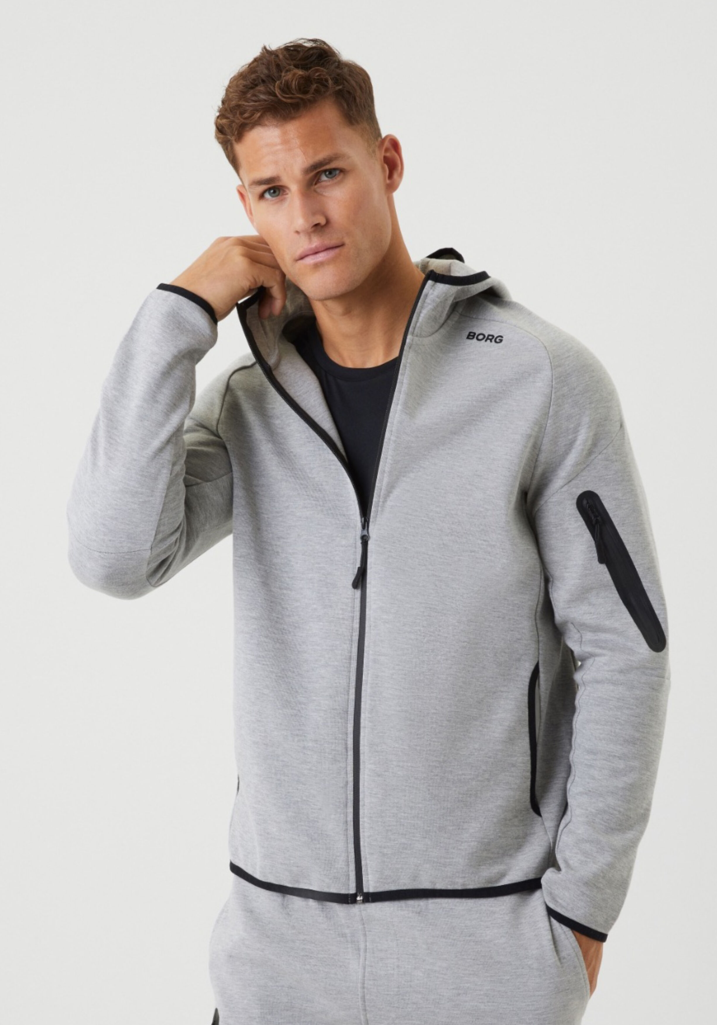 Bjorn Borg tech sweat hoodie, grijs