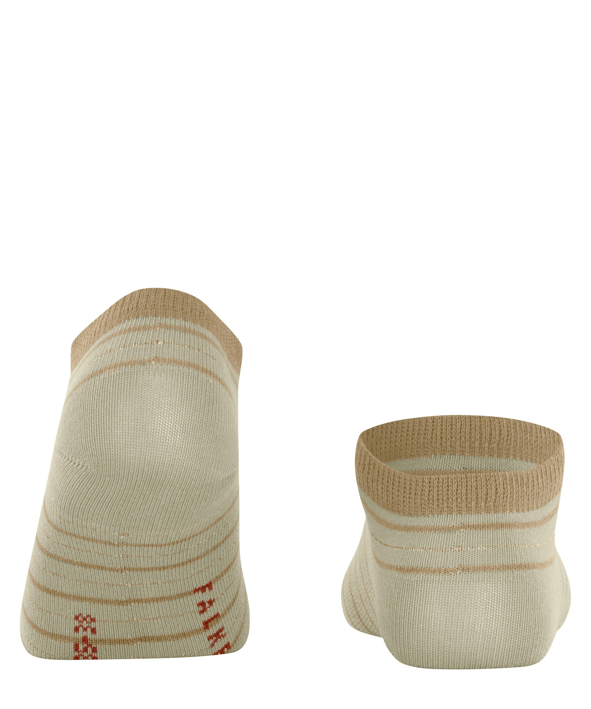 FALKE Stripe Shimmer dames sneakersokken, beige gestreept (hemp)