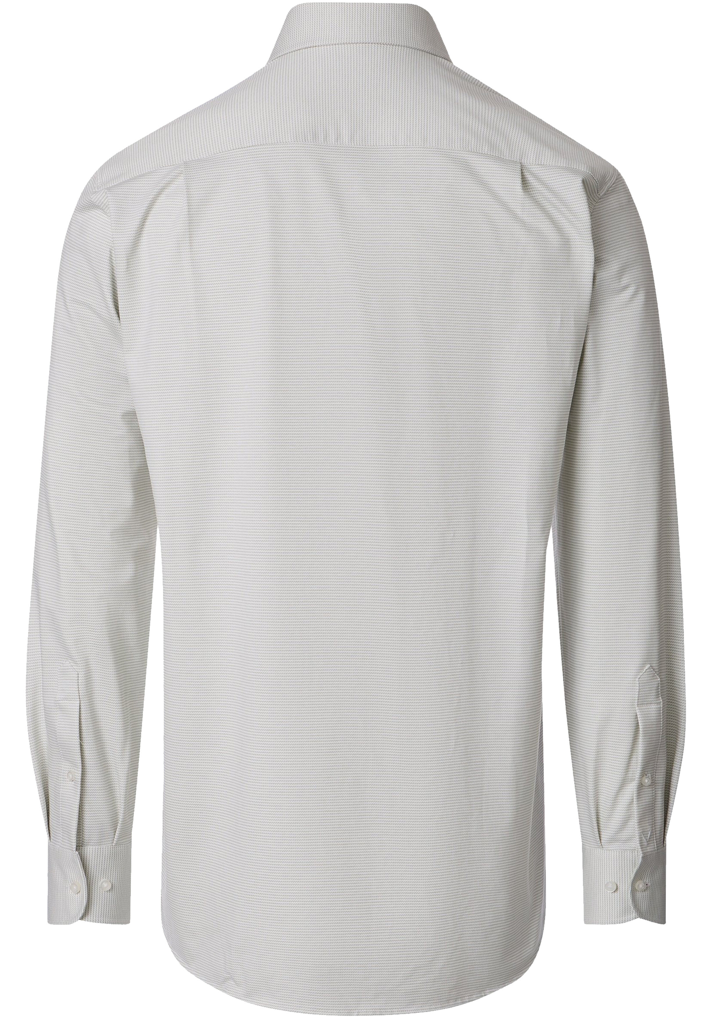 VENTI CASA MODA comfort fit overhemd, jersey, lichtgroen met wit gestreept