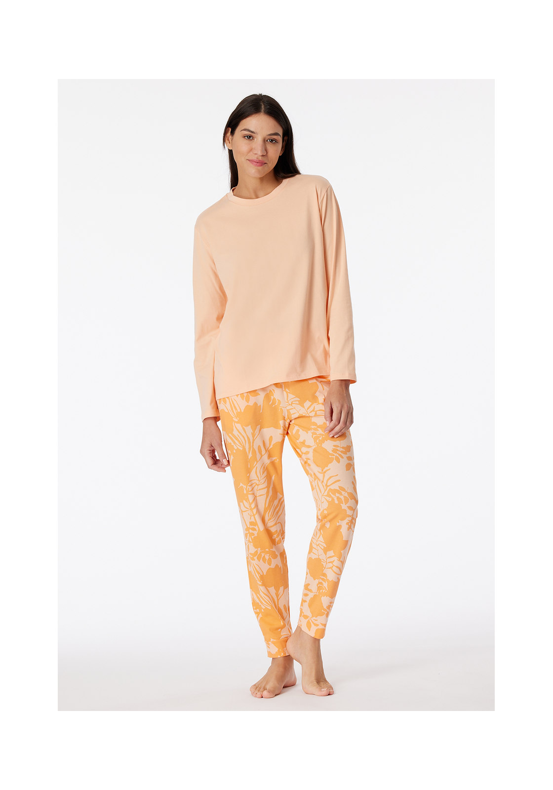 image_8_179273-680_4_1280x1280 SCHIESSER Mix+Relax T-shirt, dames shirt lange mouw perzik