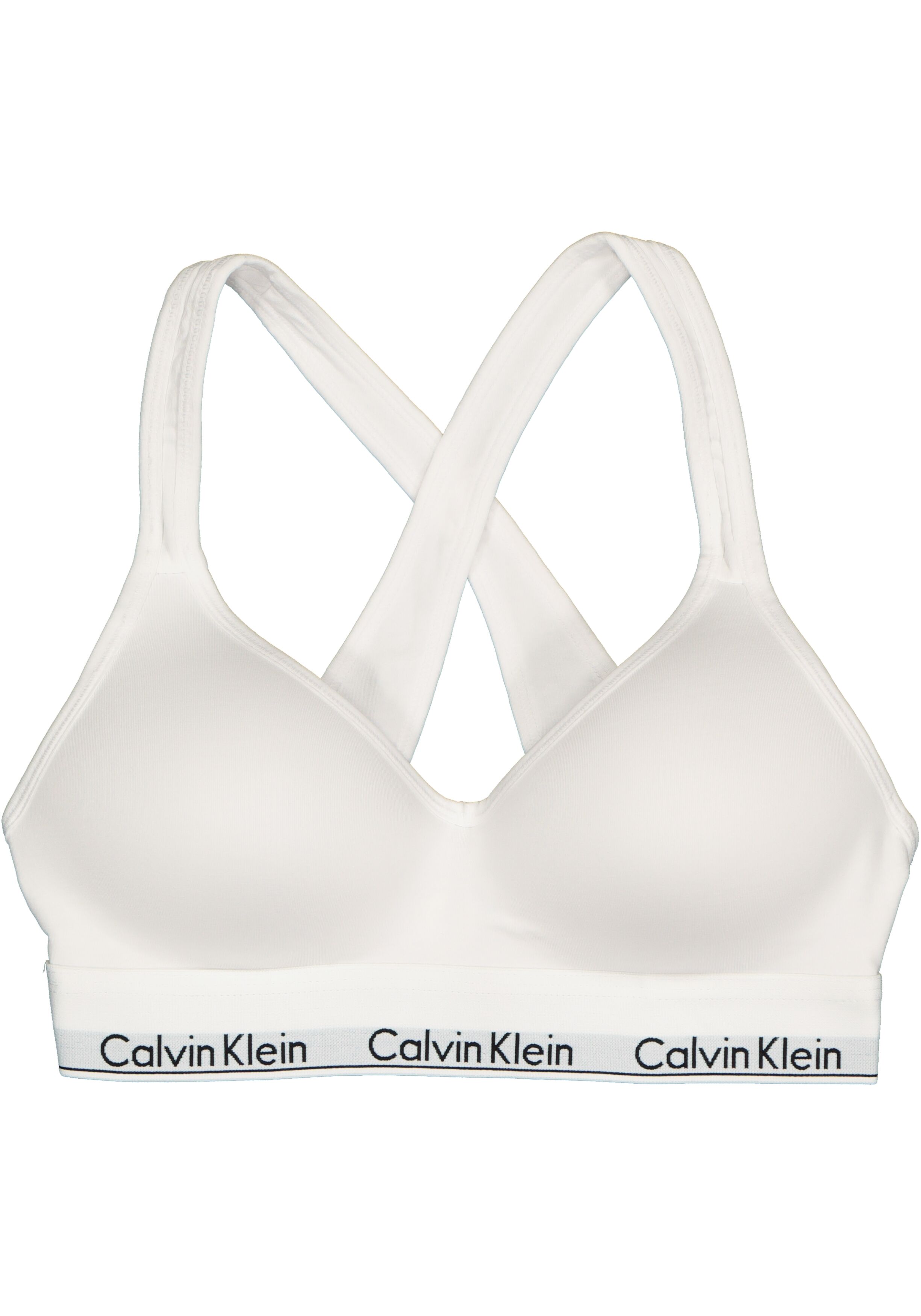 Calvin Klein dames Modern Cotton bralette top, met voorgevormde cups, wit