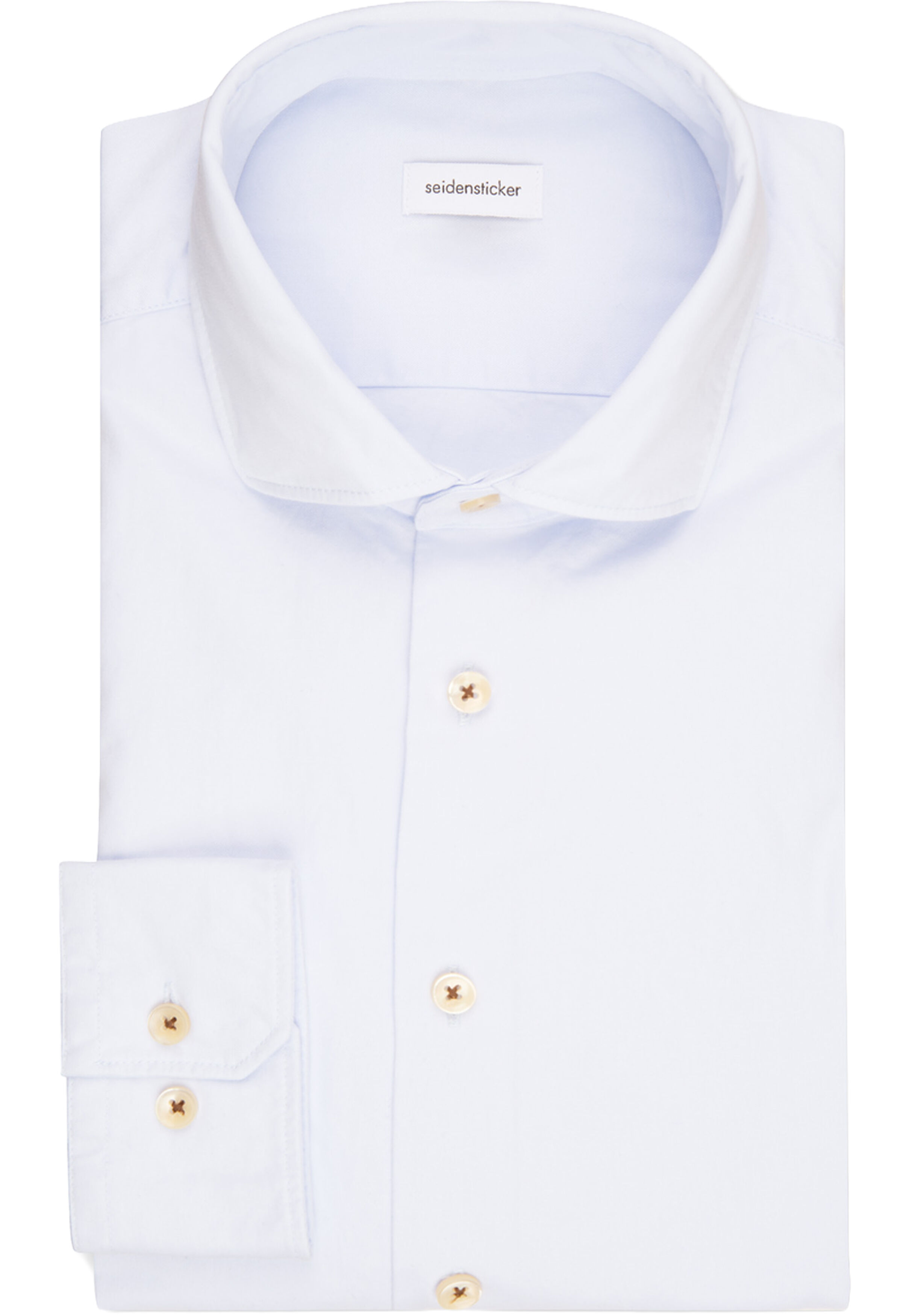 Seidensticker regular fit overhemd, popeline, blauw