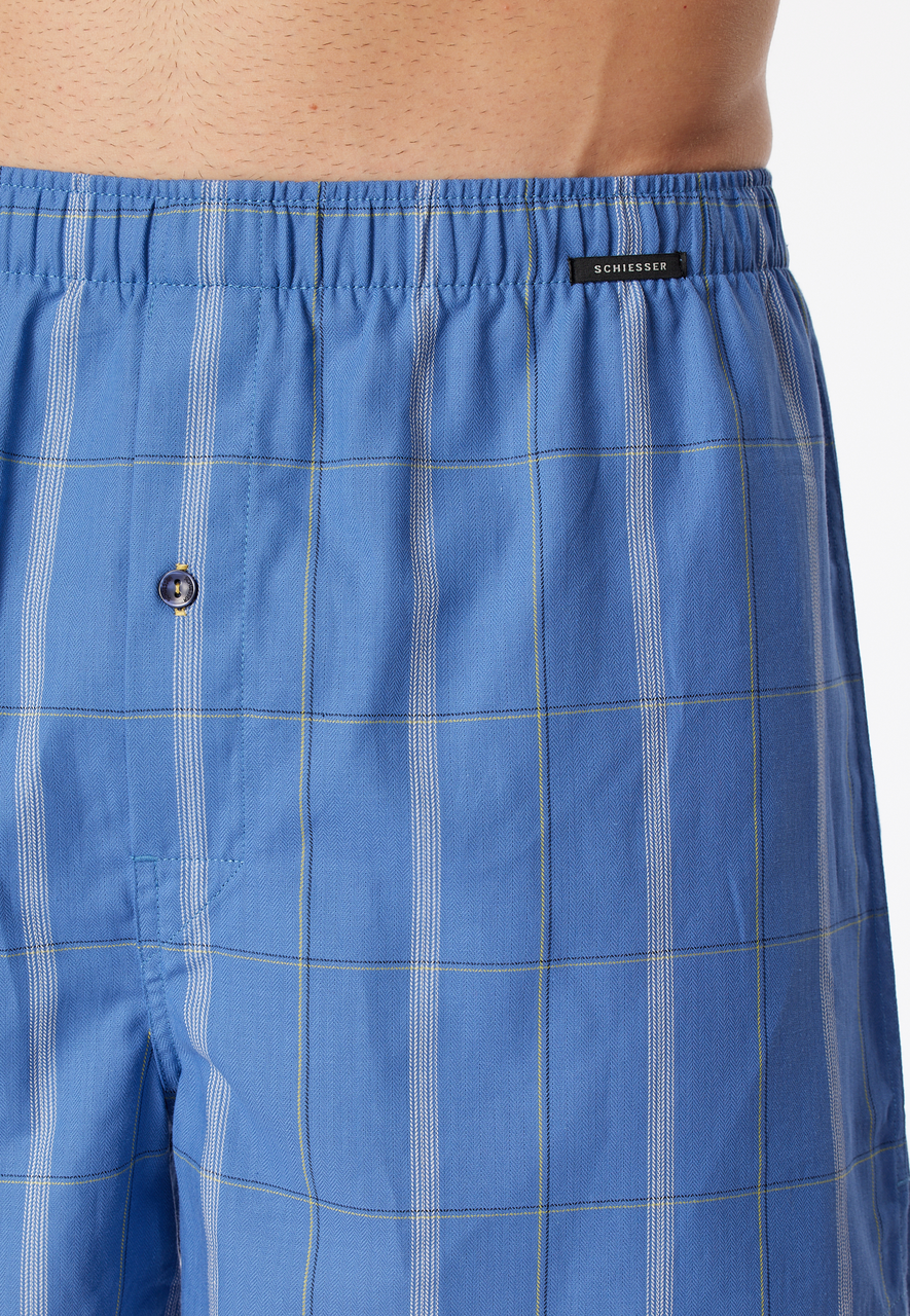 SCHIESSER Boxershorts Multipacks boxer (2-pack), heren boxershorts geweven uni geruit multicolor