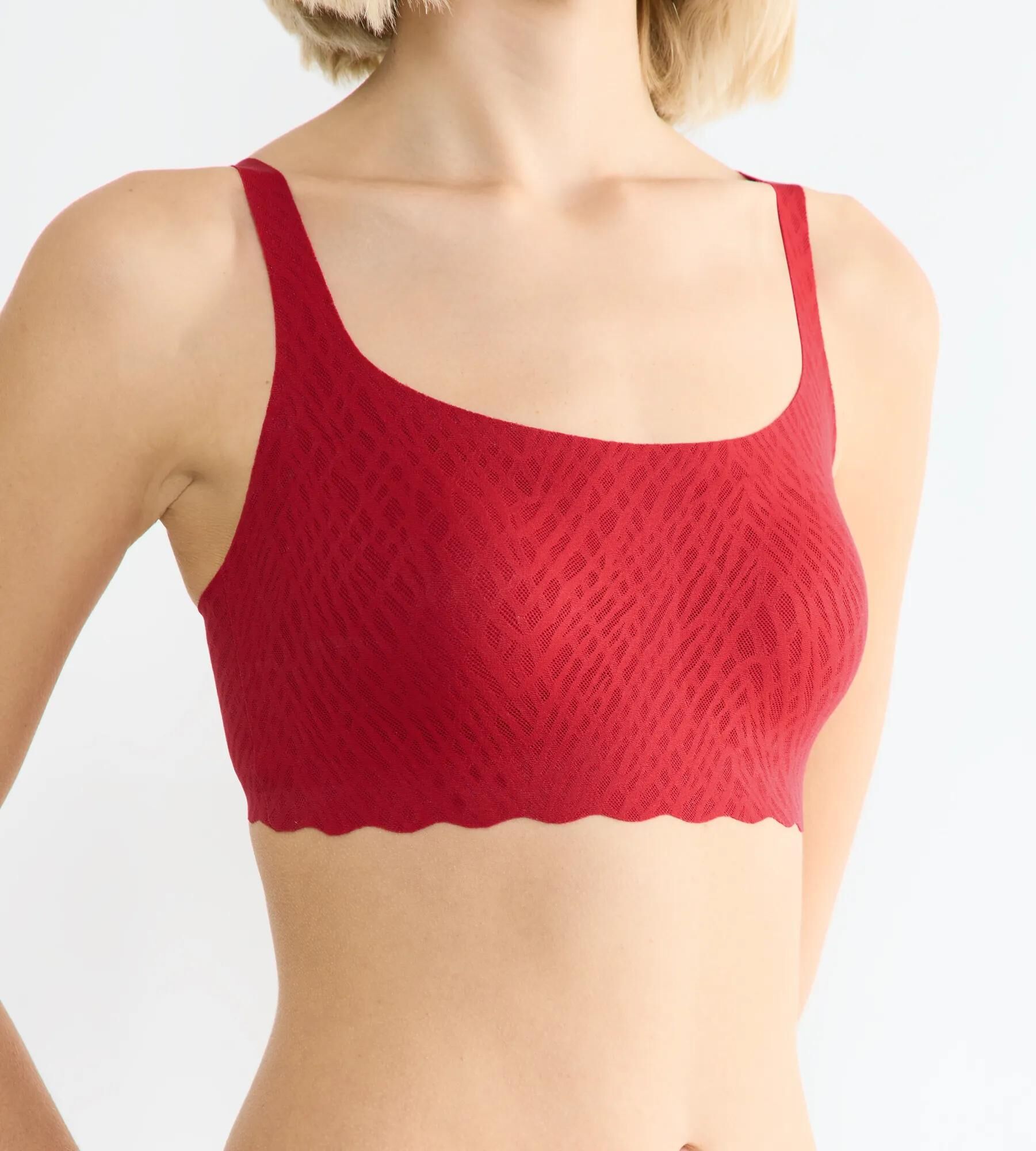 Sloggi Women ZERO Feel Bliss Festive Top, bralette, rood