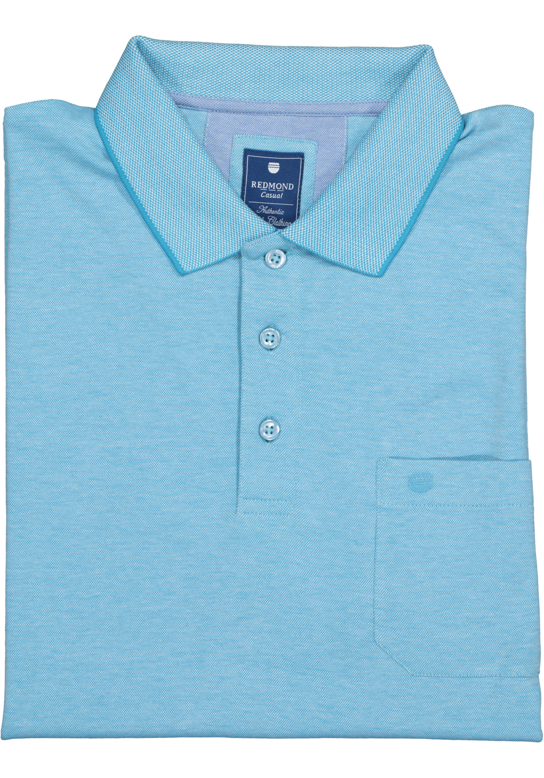 4-redmond-912-15_polo_HR Redmond regular fit poloshirt, lichtblauw melange
