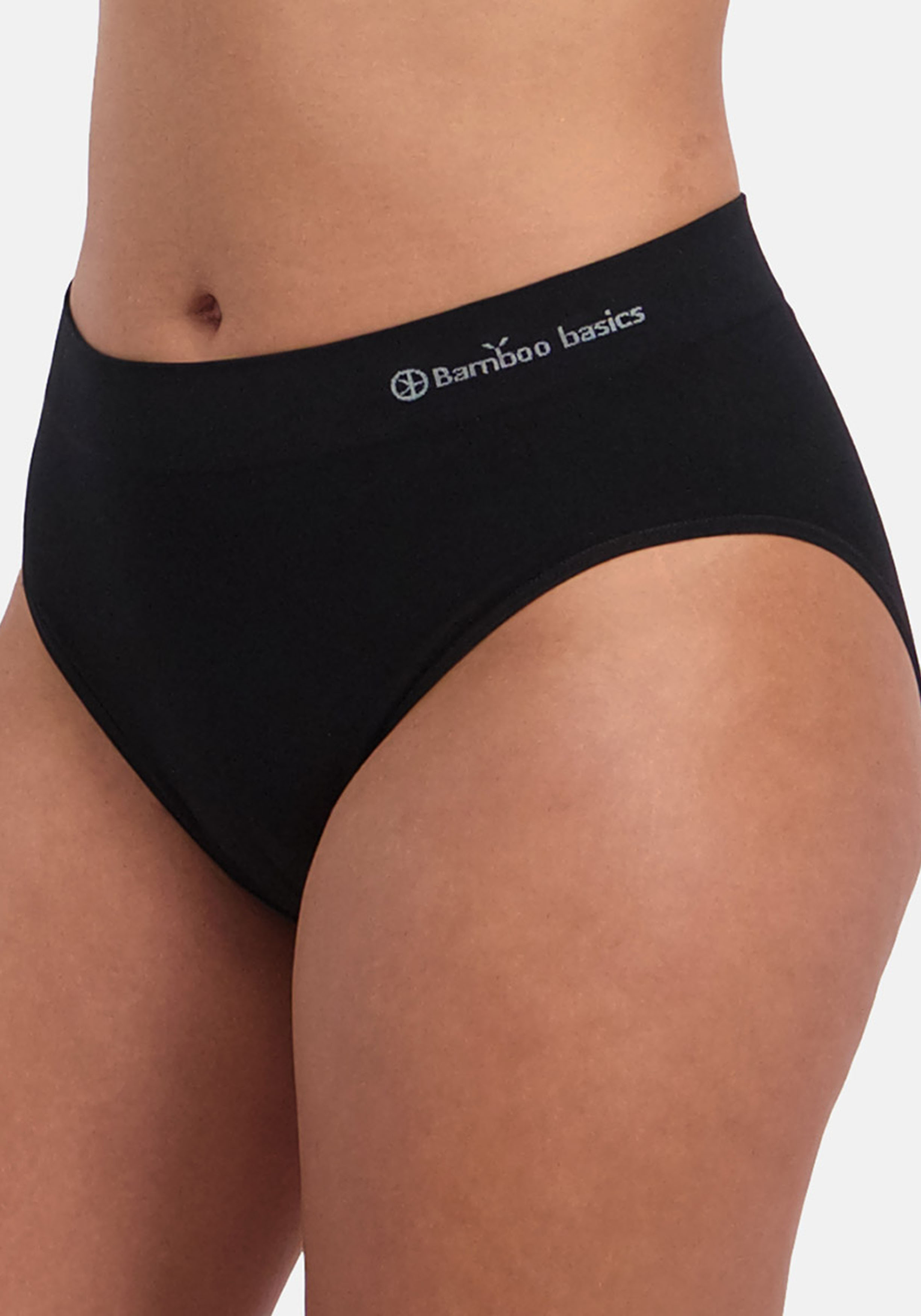 Bamboo Basics Belle seamless full brief (3-pack), dames tailleslip naadloos, zwart