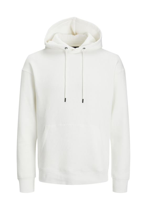 JACK & JONES Star basic sweat hood regular fit, heren hoodie katoenmengsel met capuchon, offwit JACK & JONES Star basic sweat hood regular fit, heren hoodie katoenmengsel met capuchon, offwit