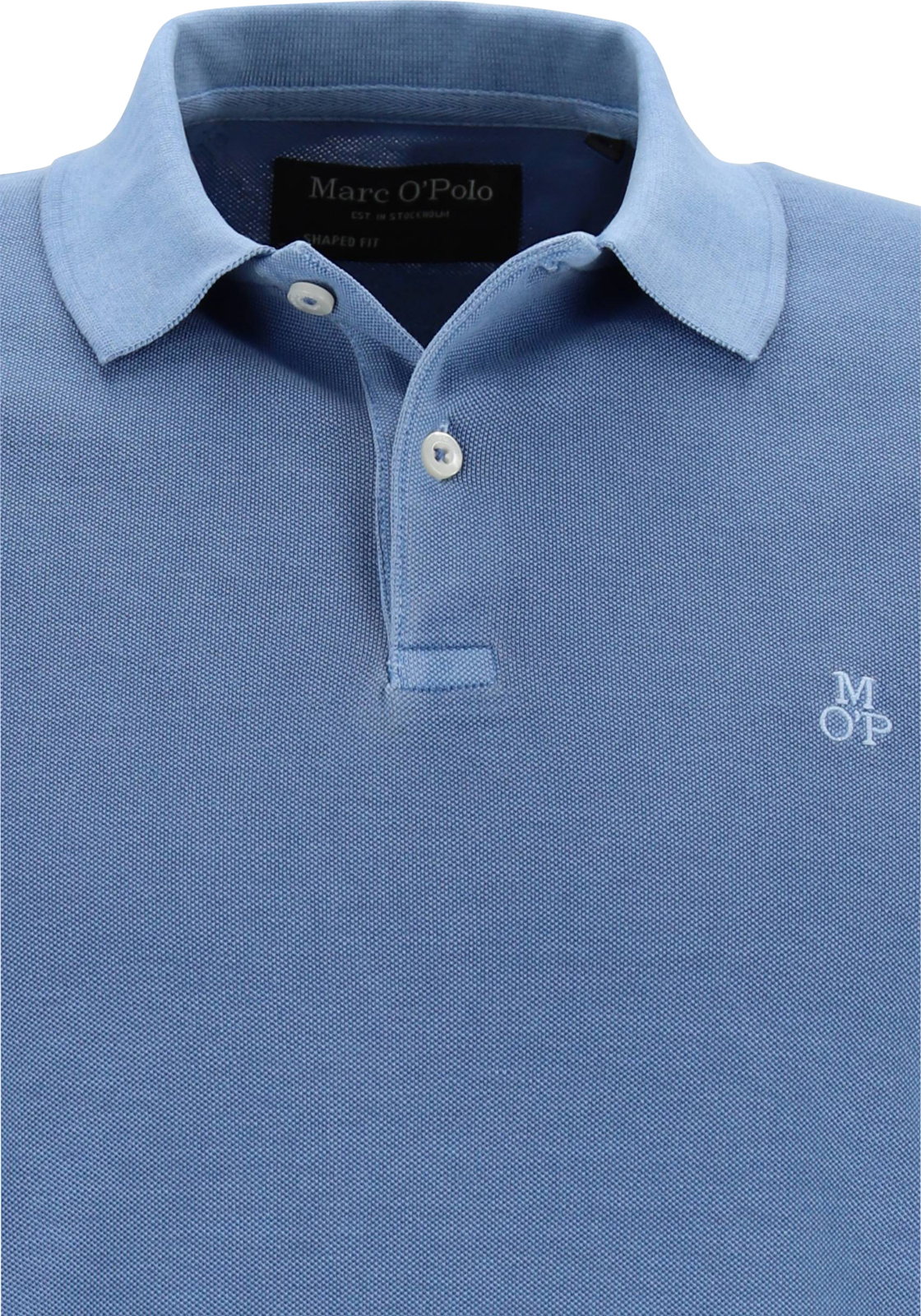 4-7325868595936-Marc_OPolo-MP_PS_blauw_422249653190852_details_HR Marc O'Polo shaped fit polo, heren poloshirt korte mouw, middenblauw