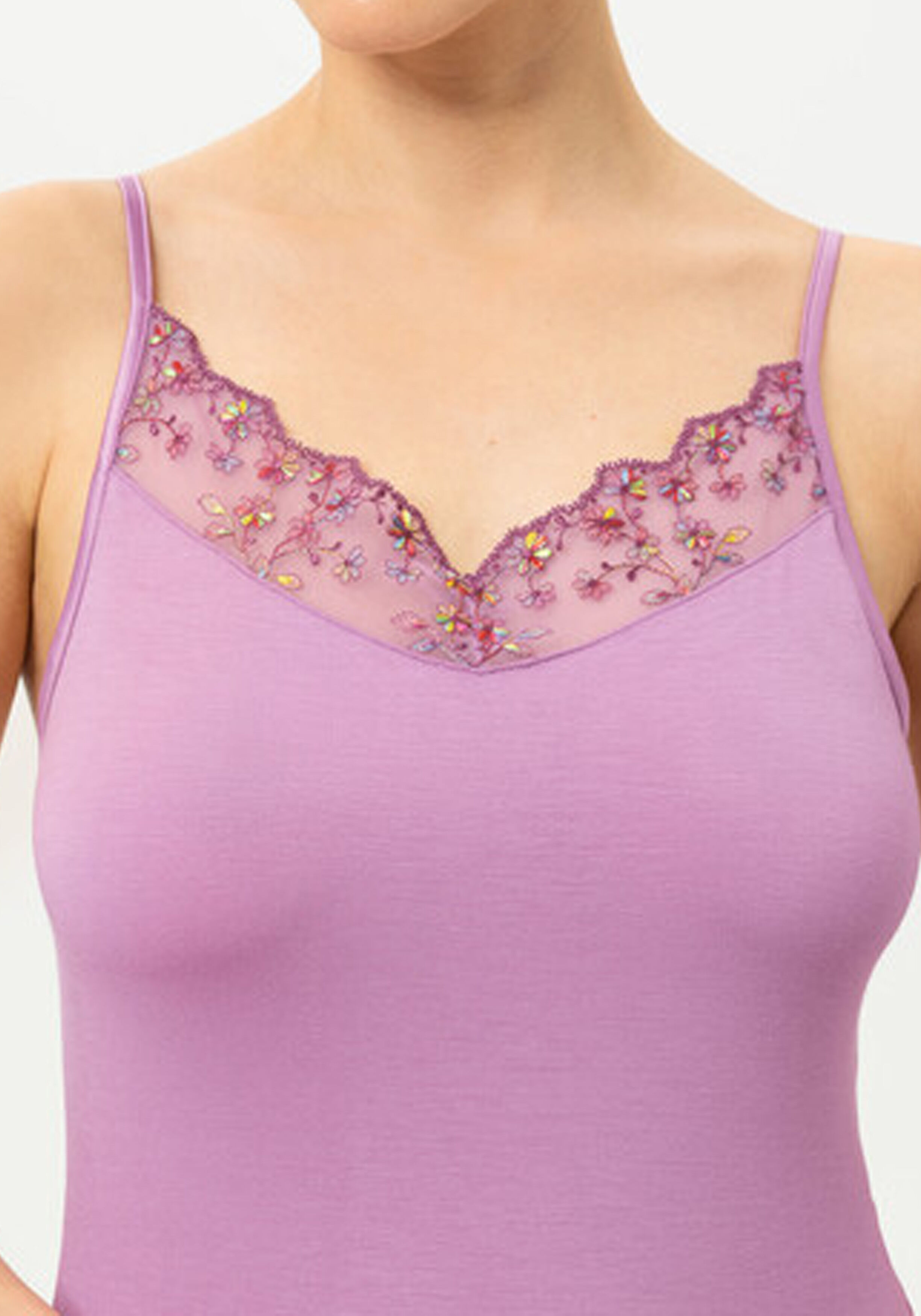 Mey dames spaghetti top Delightful Bodywear, spaghetti hemdje, lila