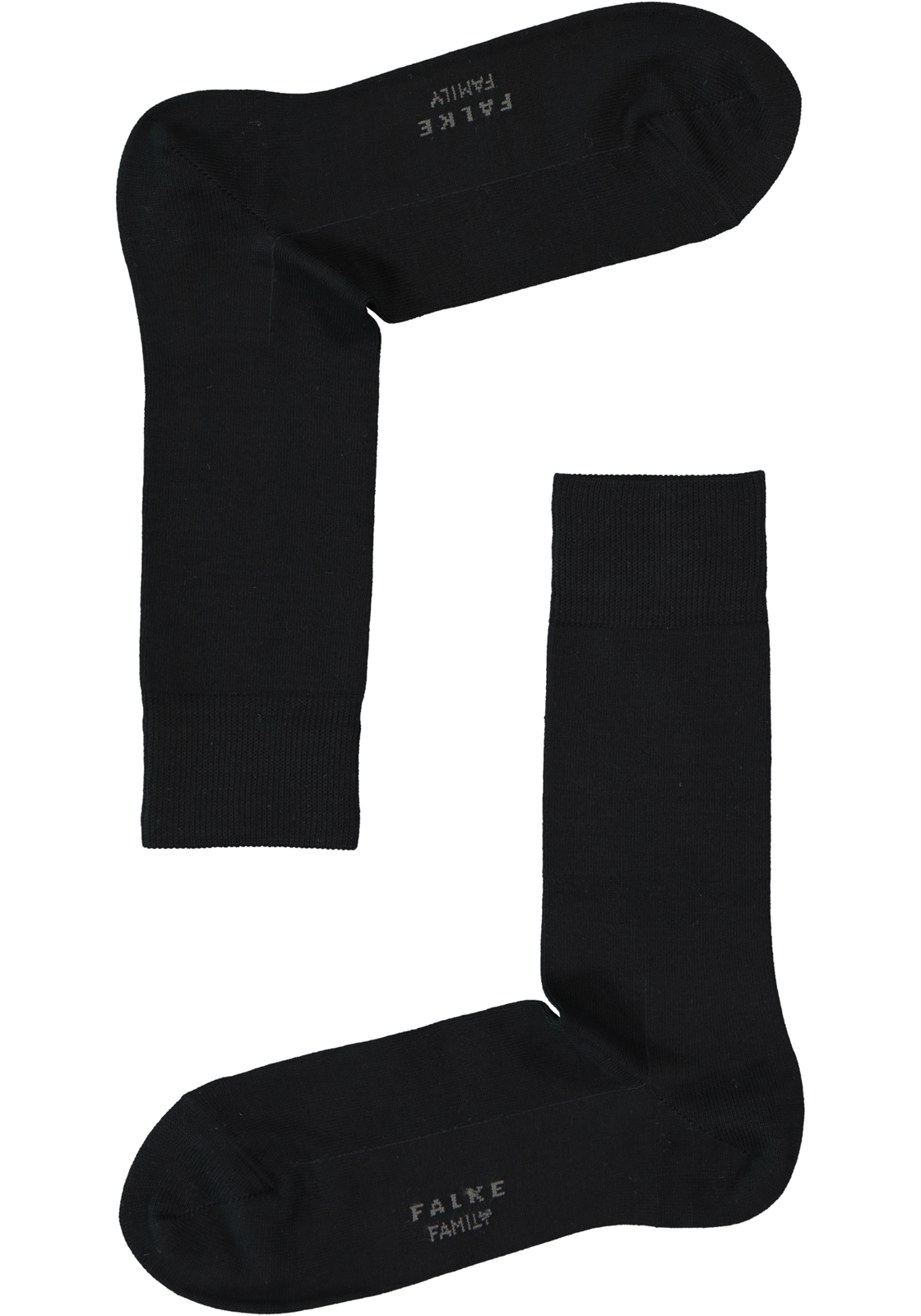 2-4031309170190_falke_sok_HR FALKE Family herensokken, zwart (black)