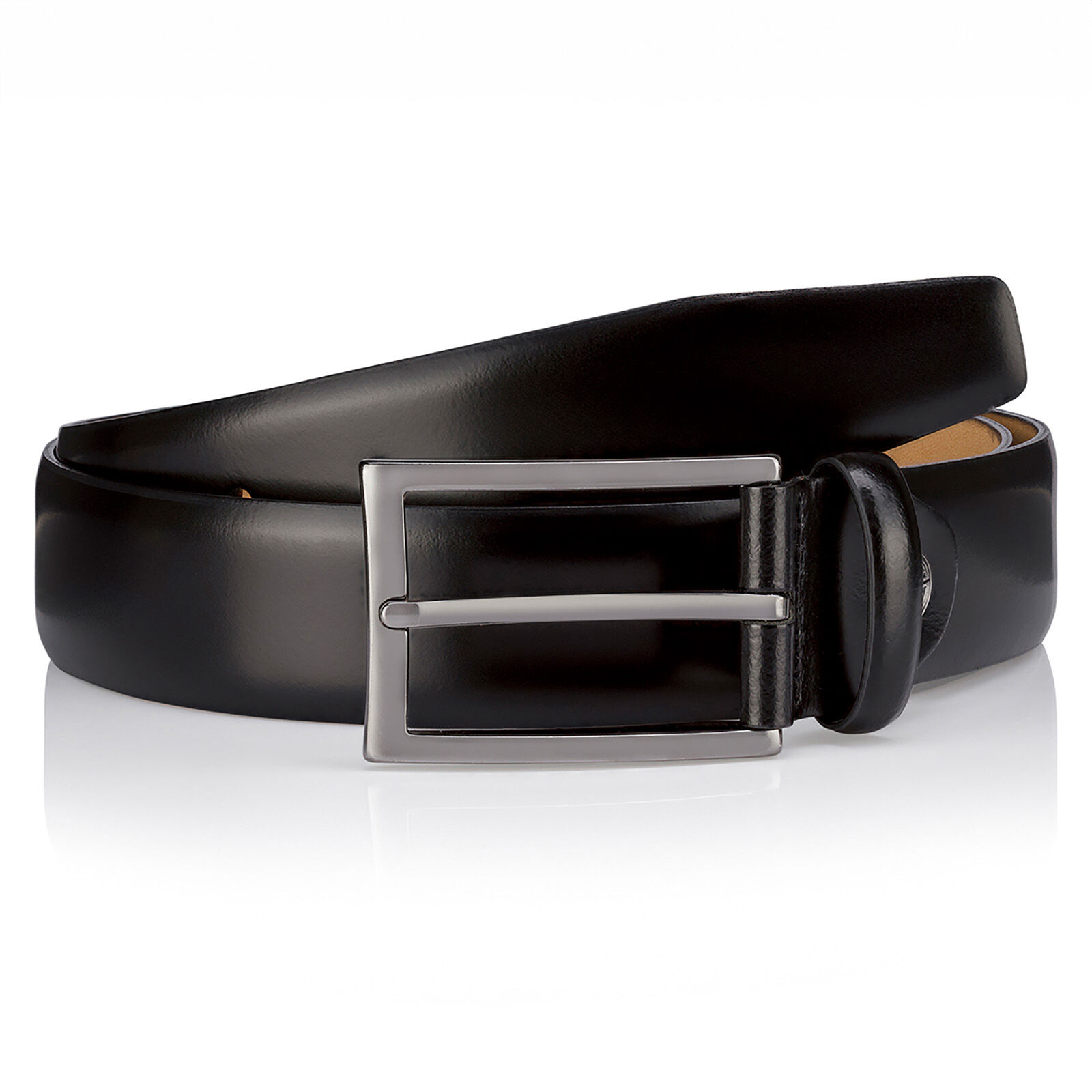 LINDENMANN leren heren riem, zwart