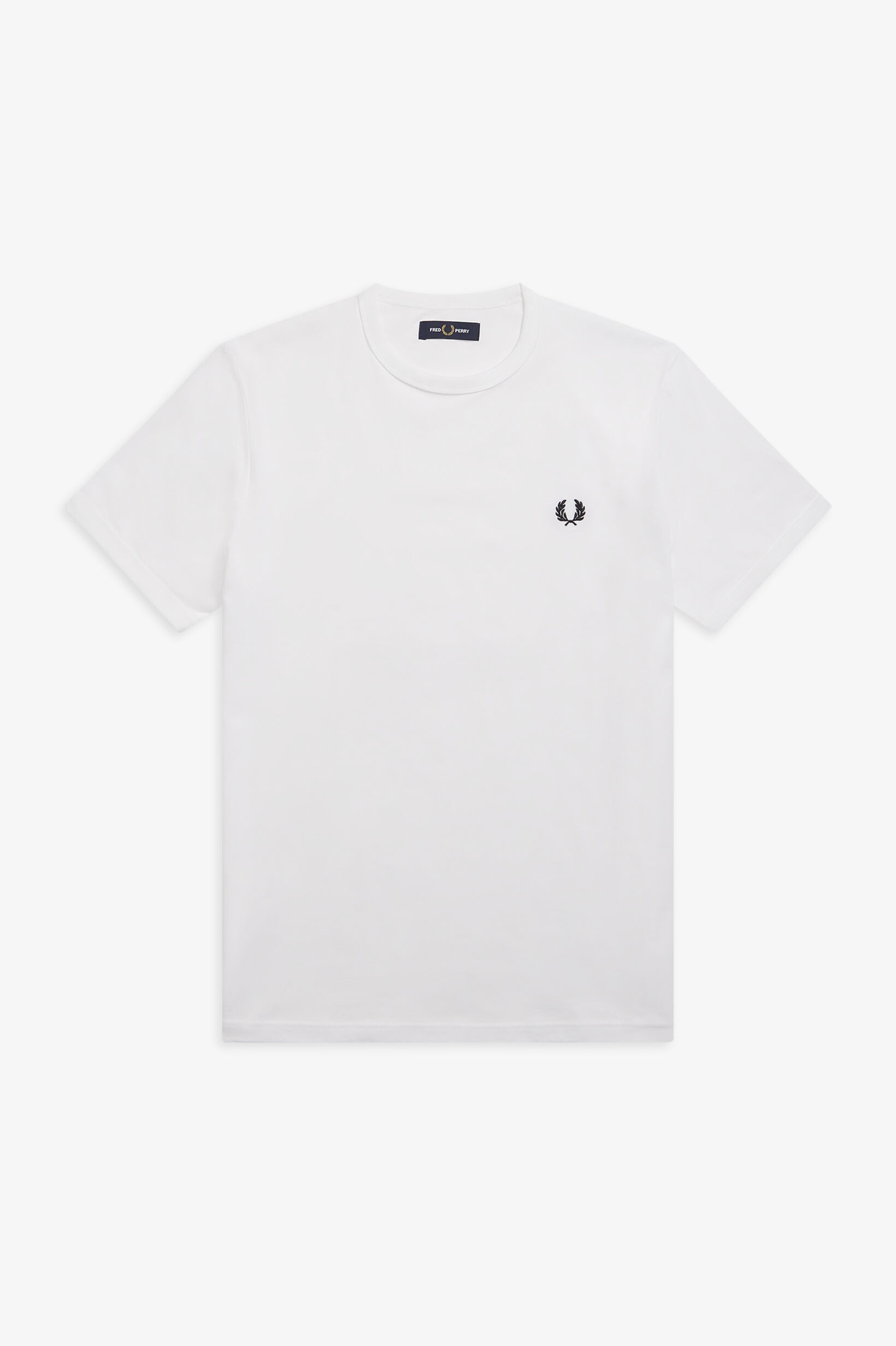 Fred Perry Ringer regular fit T-shirt M3519, korte mouw O-hals, wit