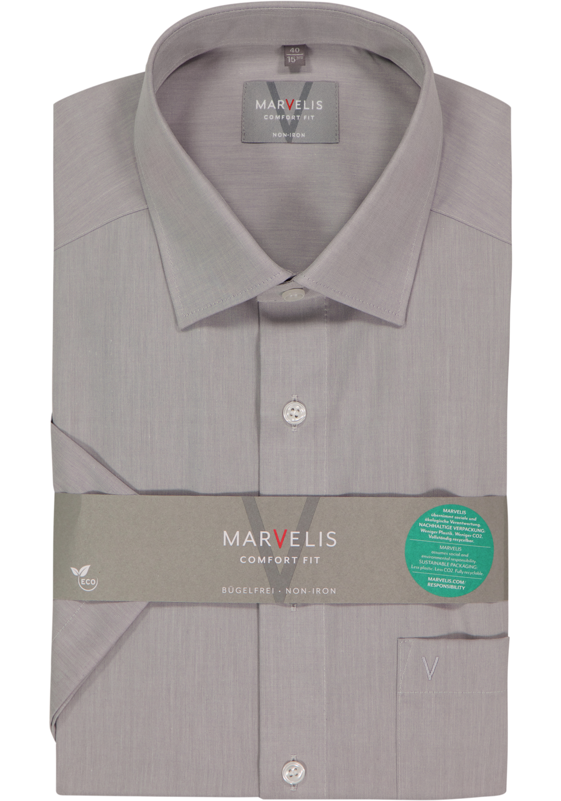 MARVELIS comfort fit overhemd, korte mouw, grijs MARVELIS comfort fit overhemd, korte mouw, grijs