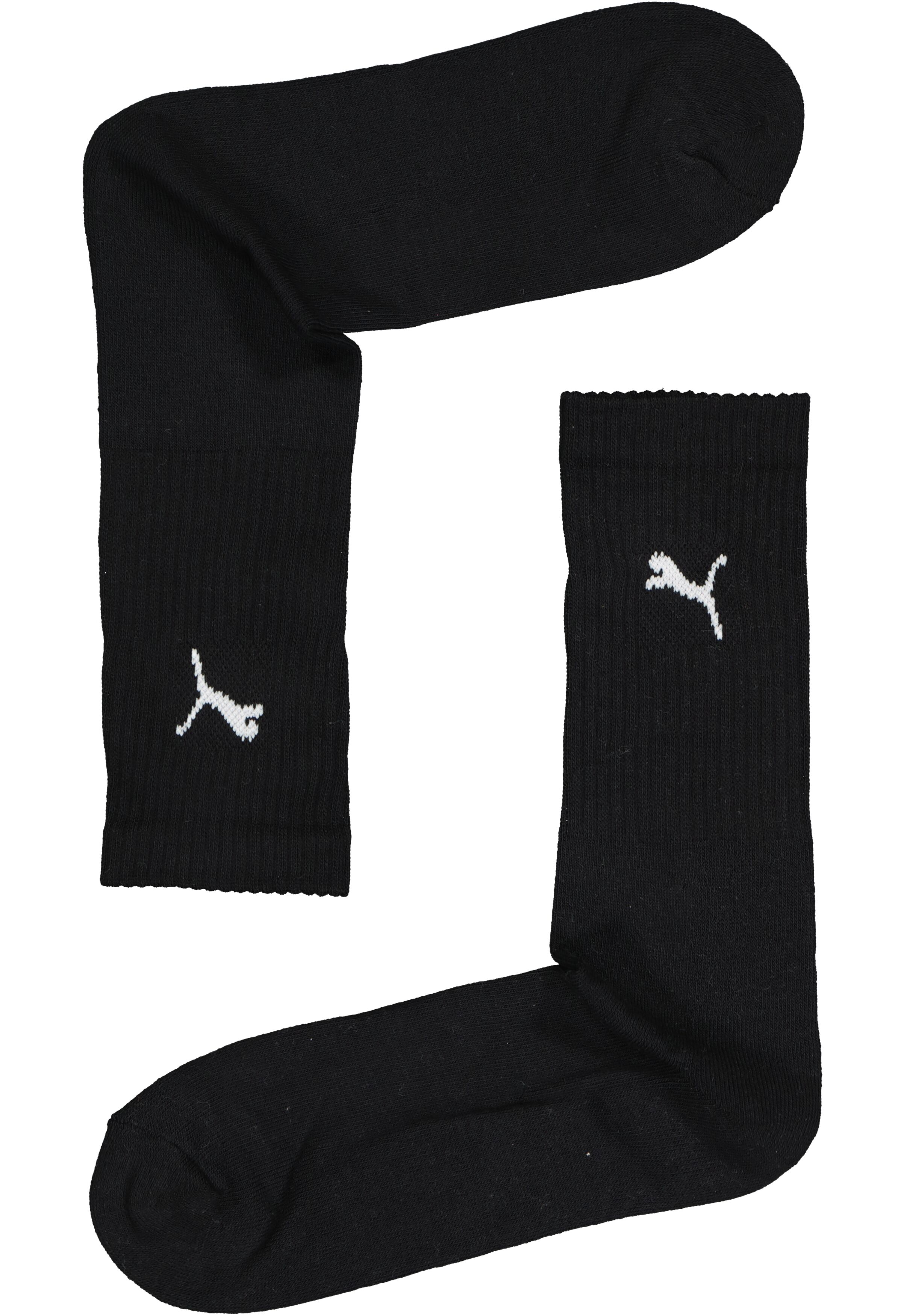 Puma sport cush crew 6-Pack, wit, grijs en zwart