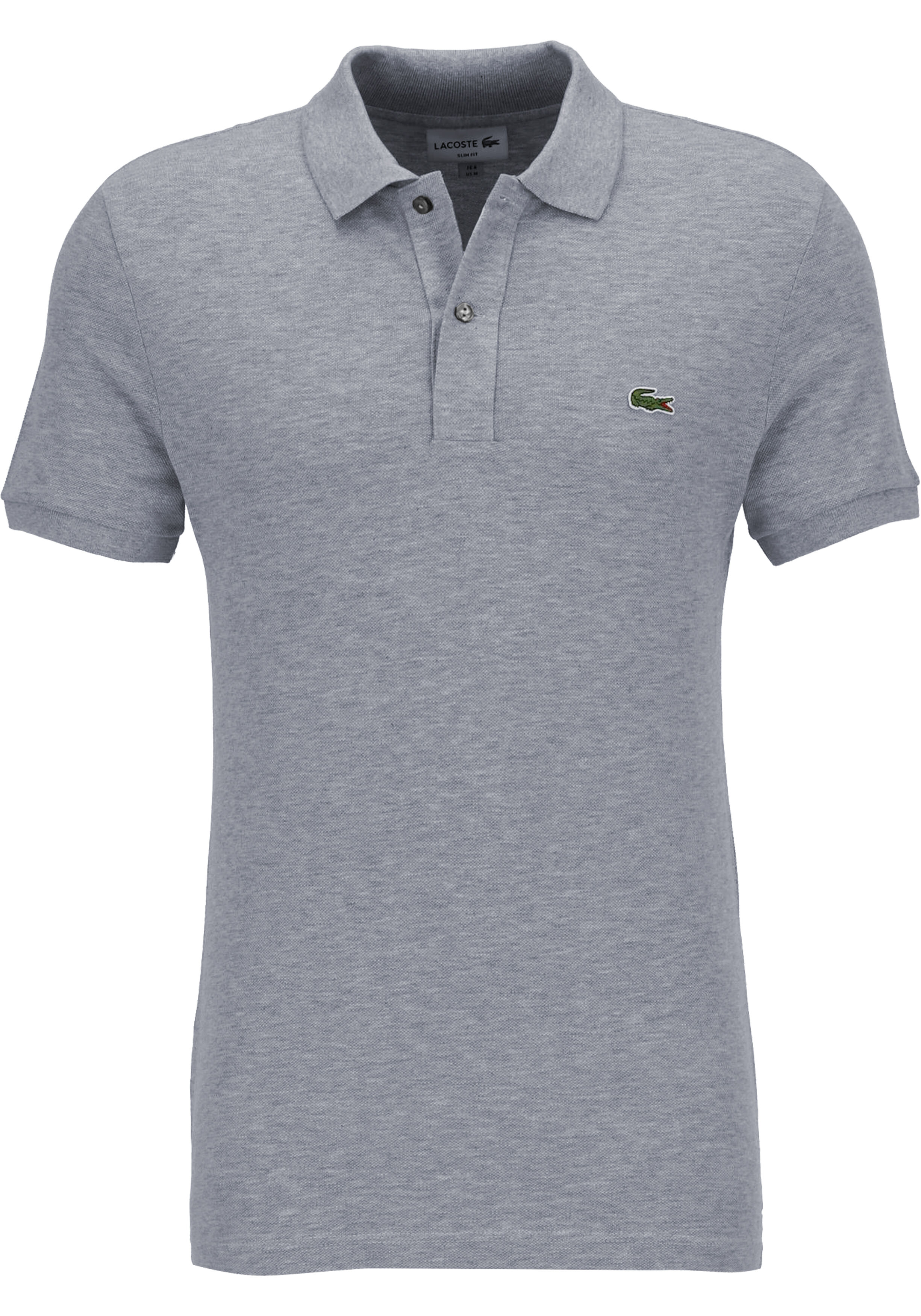 Lacoste Slim Fit polo, rotsgrijs melange