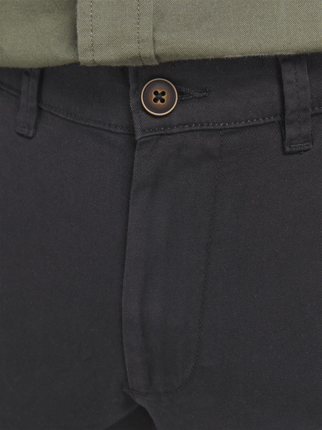 JACK & JONES Marco Dave slim fit, heren chino, zwart