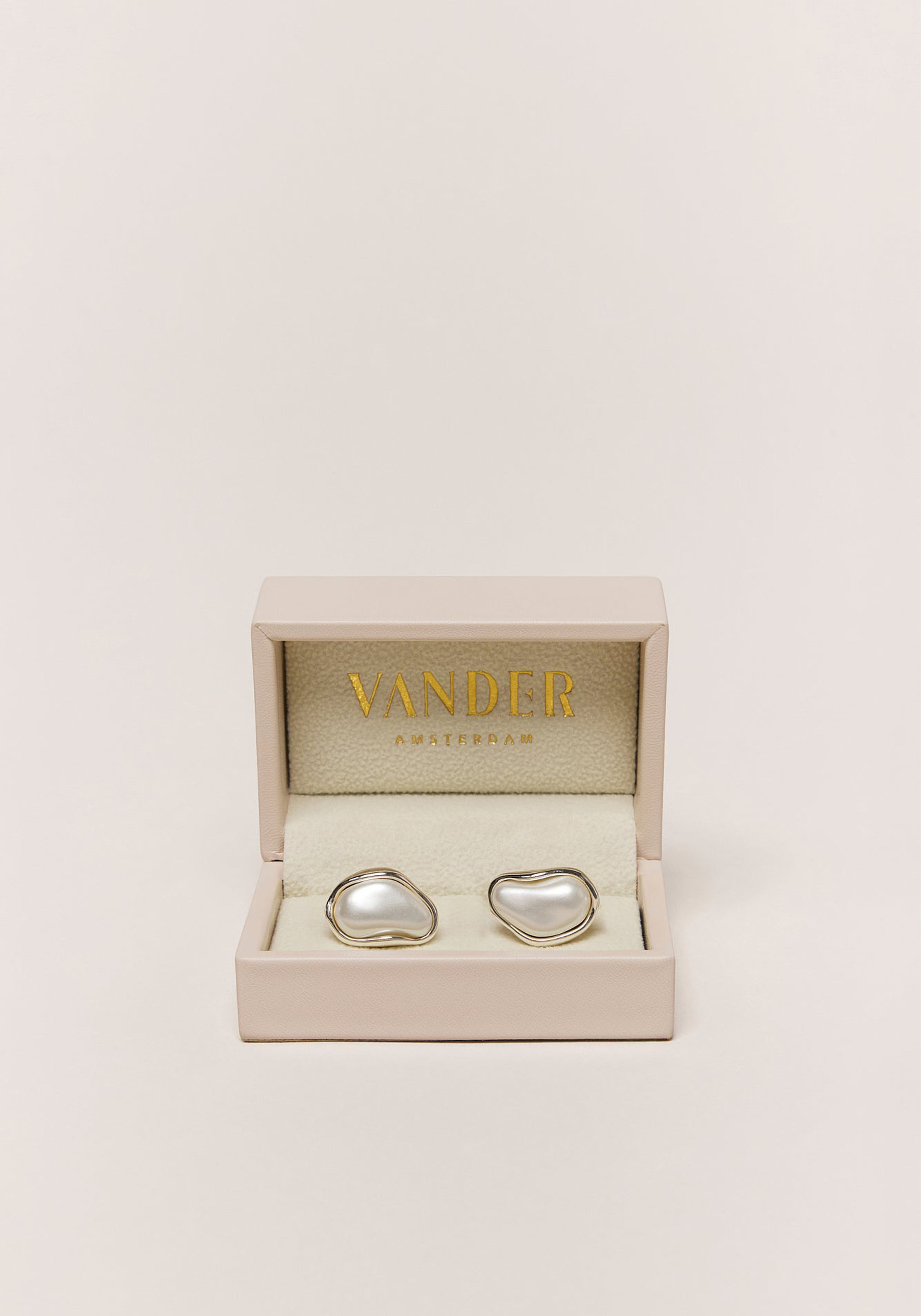 Vander Amsterdam manchetknoop Alexia, RVS, zilver