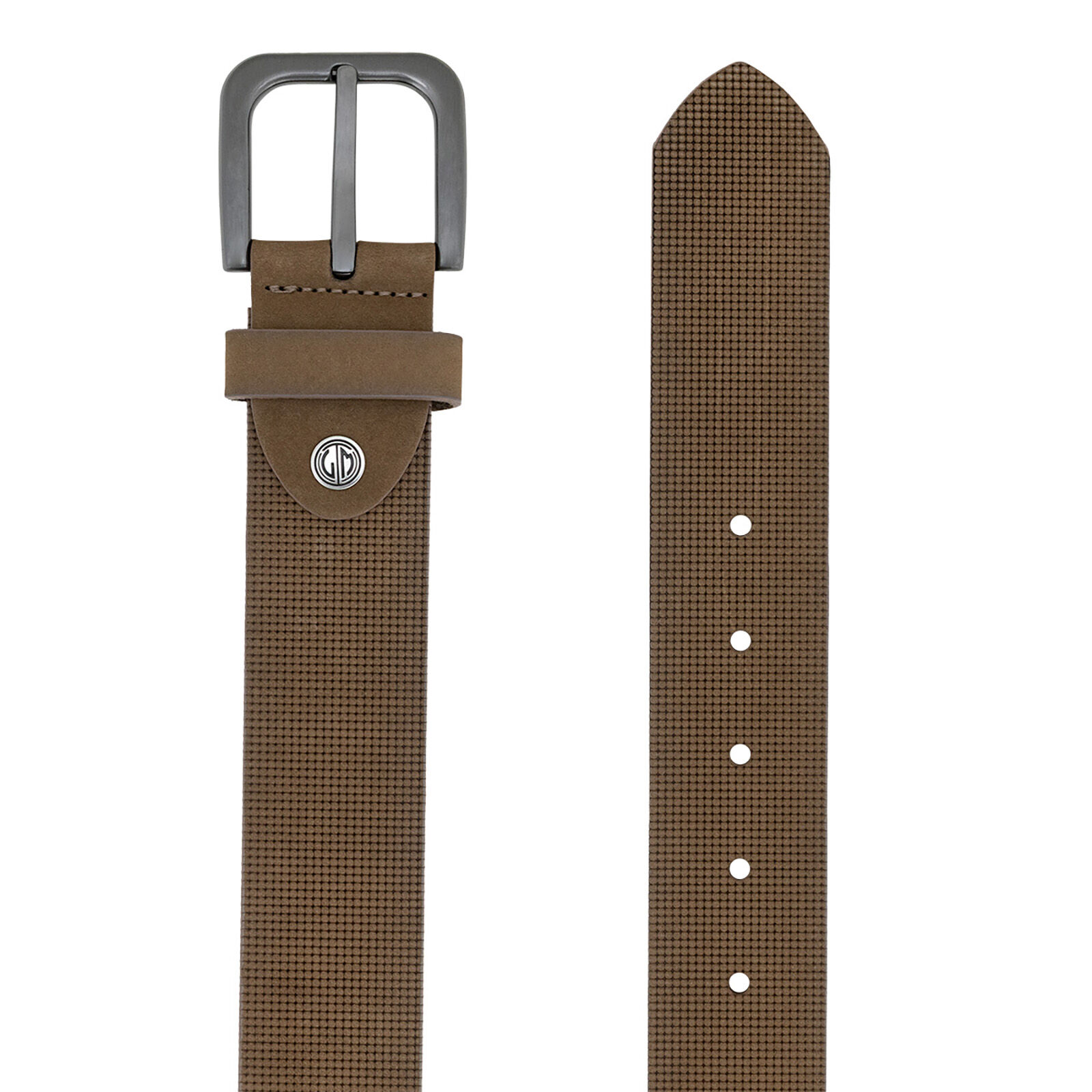 LINDENMANN leren heren riem, taupe