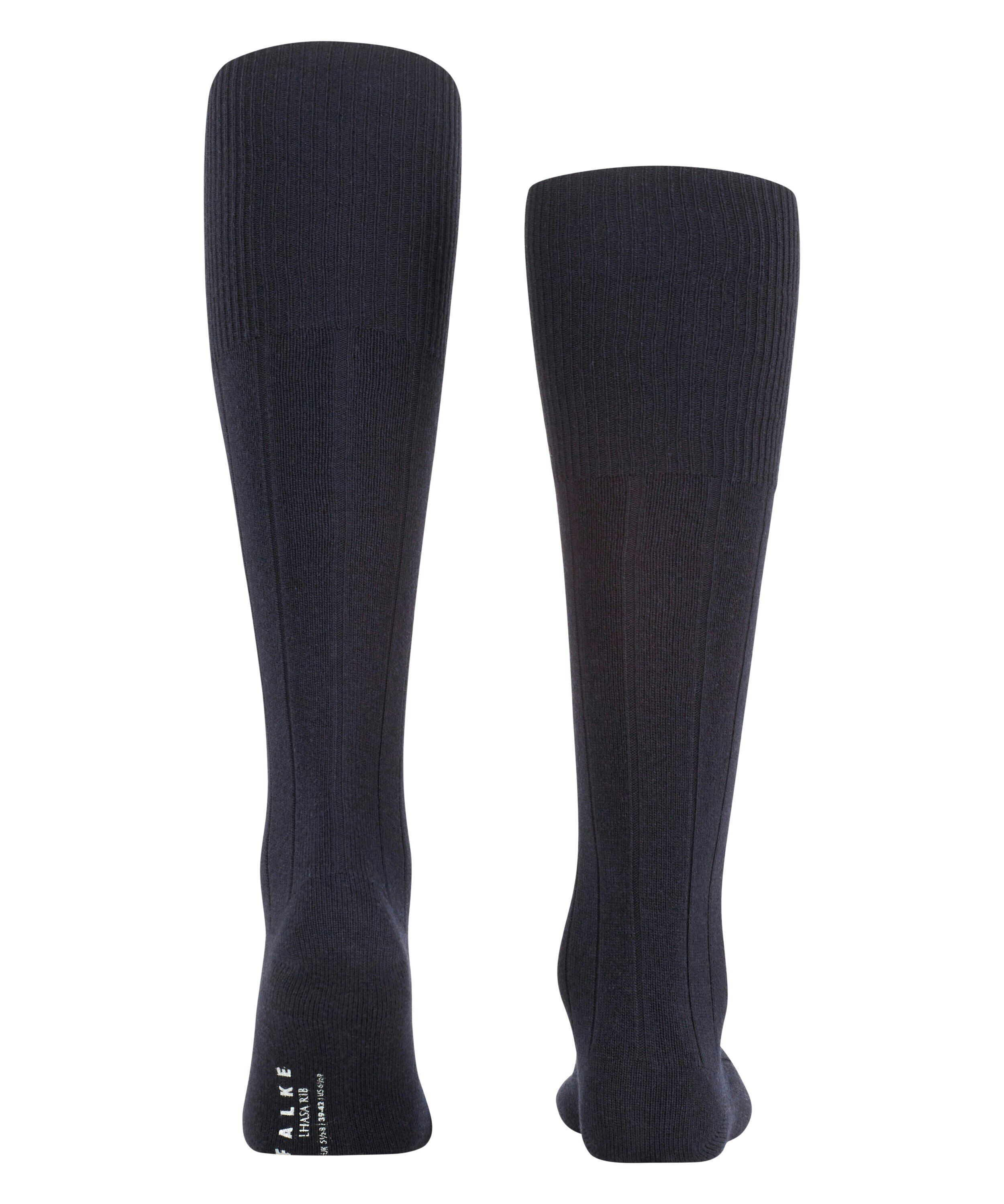 FALKE Lhasa Rib heren kniekousen, donkerblauw (dark navy)