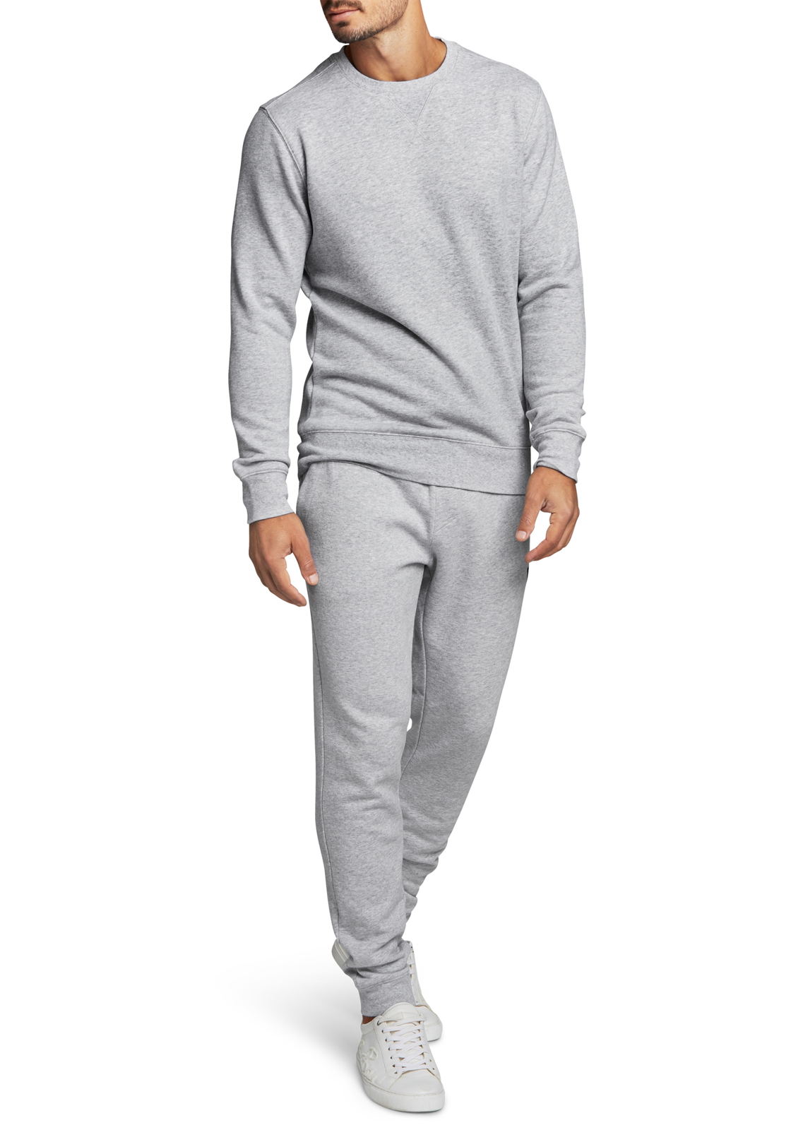 7-7321465147844-bjorn-borg_HR Bjorn Borg tapered pant, heren joggingbroek dik, lichtgrijs melange