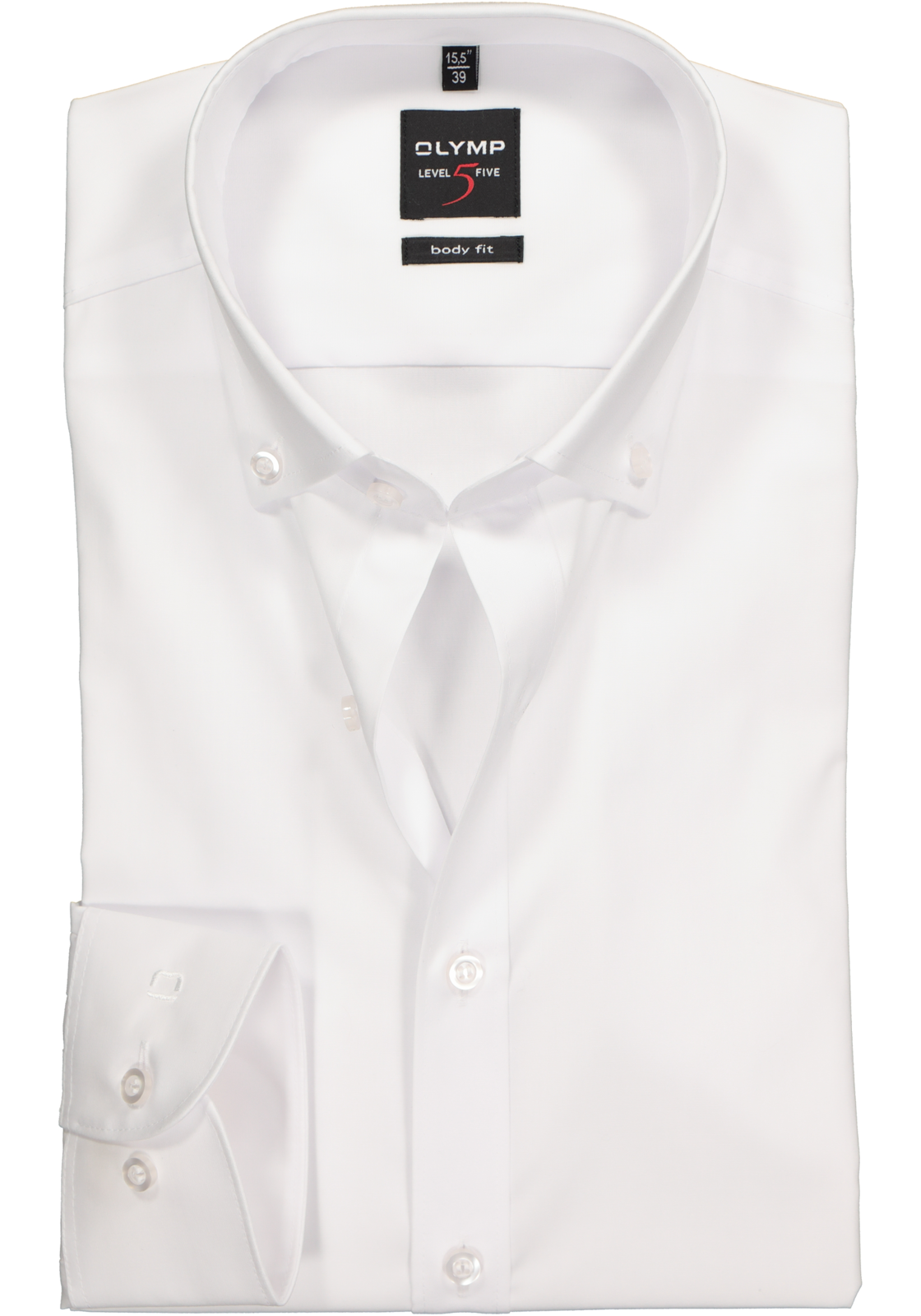 1-4049445591953_olymp-overhemd_HR OLYMP Level 5 body fit overhemd, wit met button-down kraag