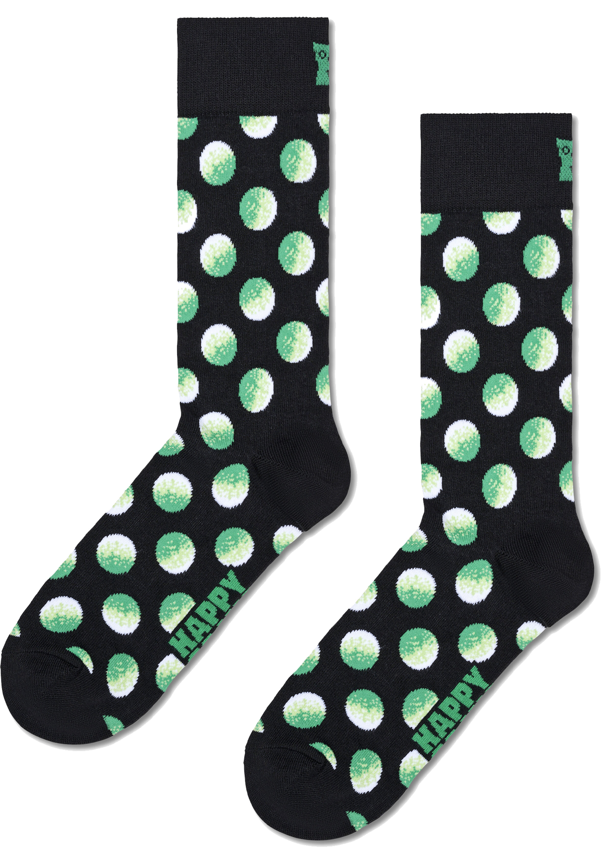 Happy Socks Faded Big Dot Sock, unisex sokken, zwart