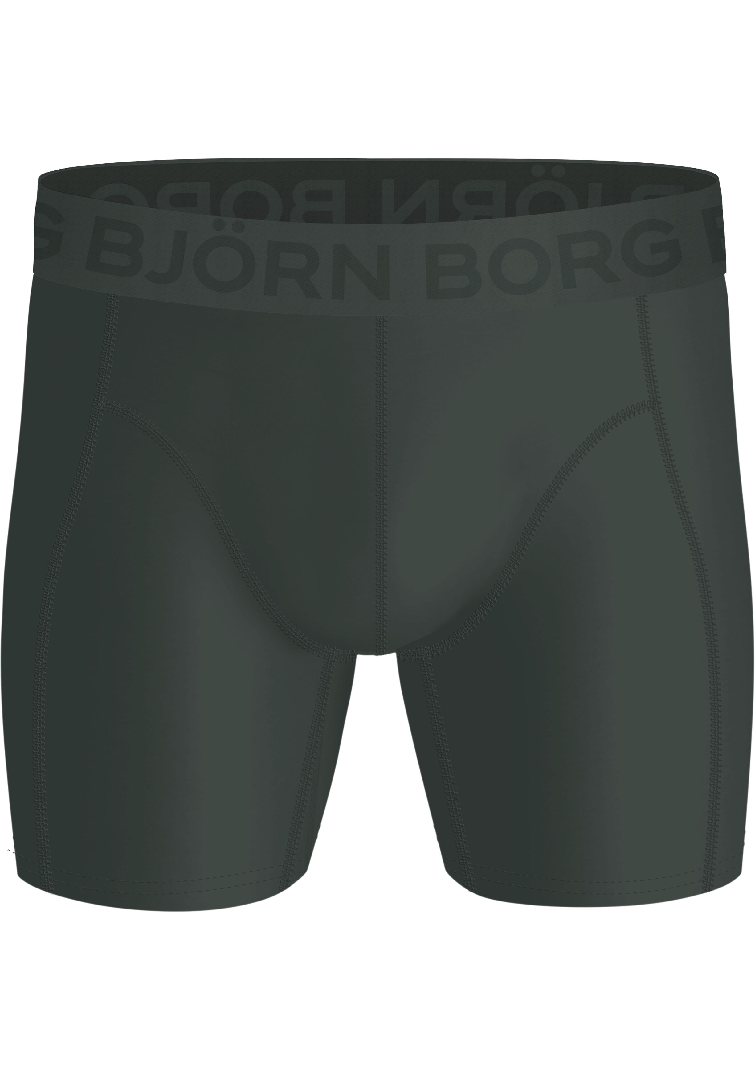 Bjorn Borg Sports Lightweight Boxers, microfiber heren boxers lange pijpen (2-pack), groen, zwart