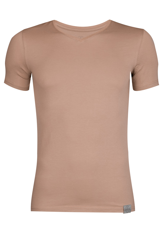 RJ Bodywear The Good Life T-shirts (2-pack), slim fit heren T-shirts V-hals, huidskleur RJ Bodywear The Good Life T-shirts (2-pack), slim fit heren T-shirts V-hals, huidskleur