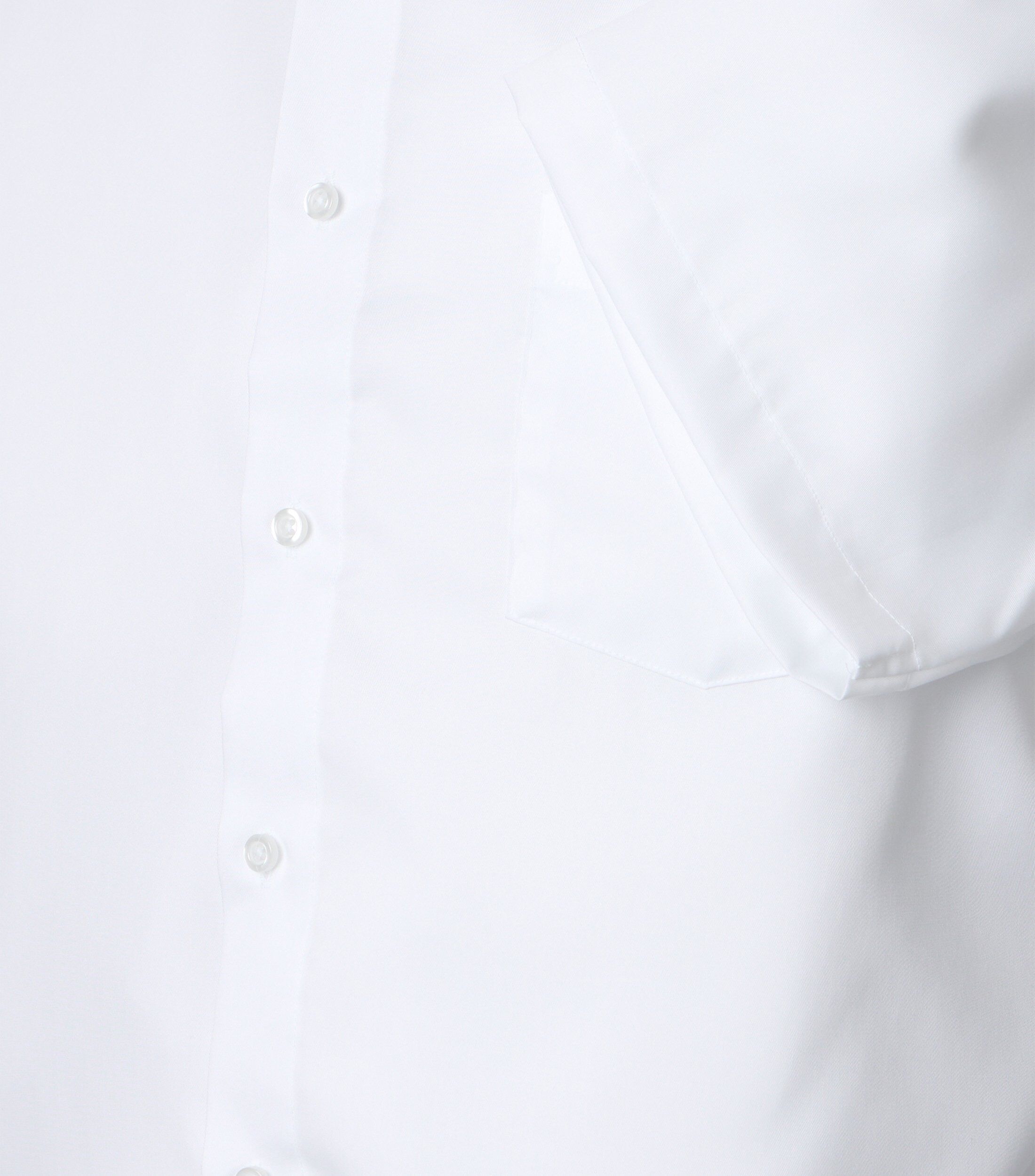 VENTI modern fit overhemd, korte mouw, twill, wit