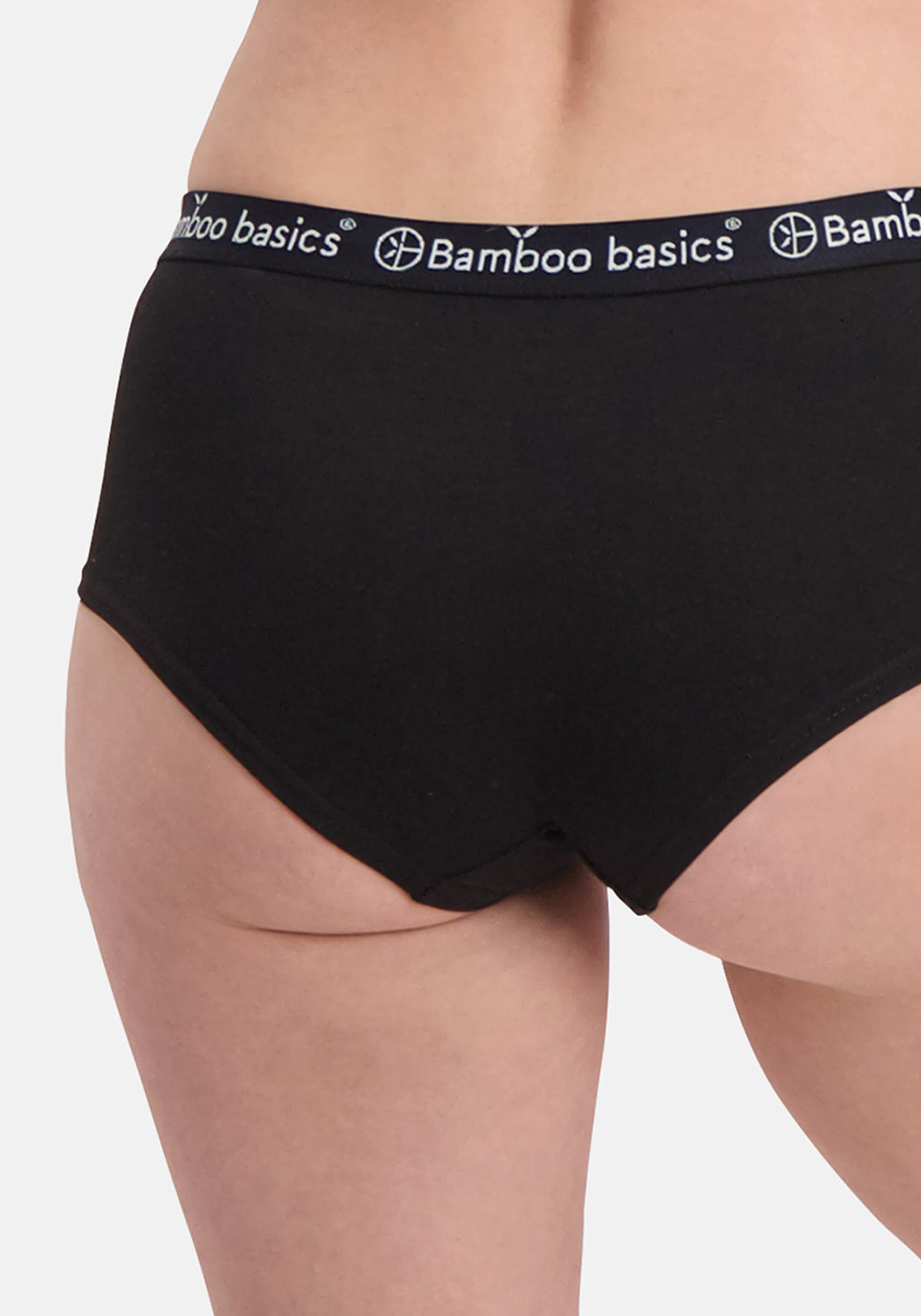 Bamboo Basics Iris hipster (2-pack), dames heupslip, zwart
