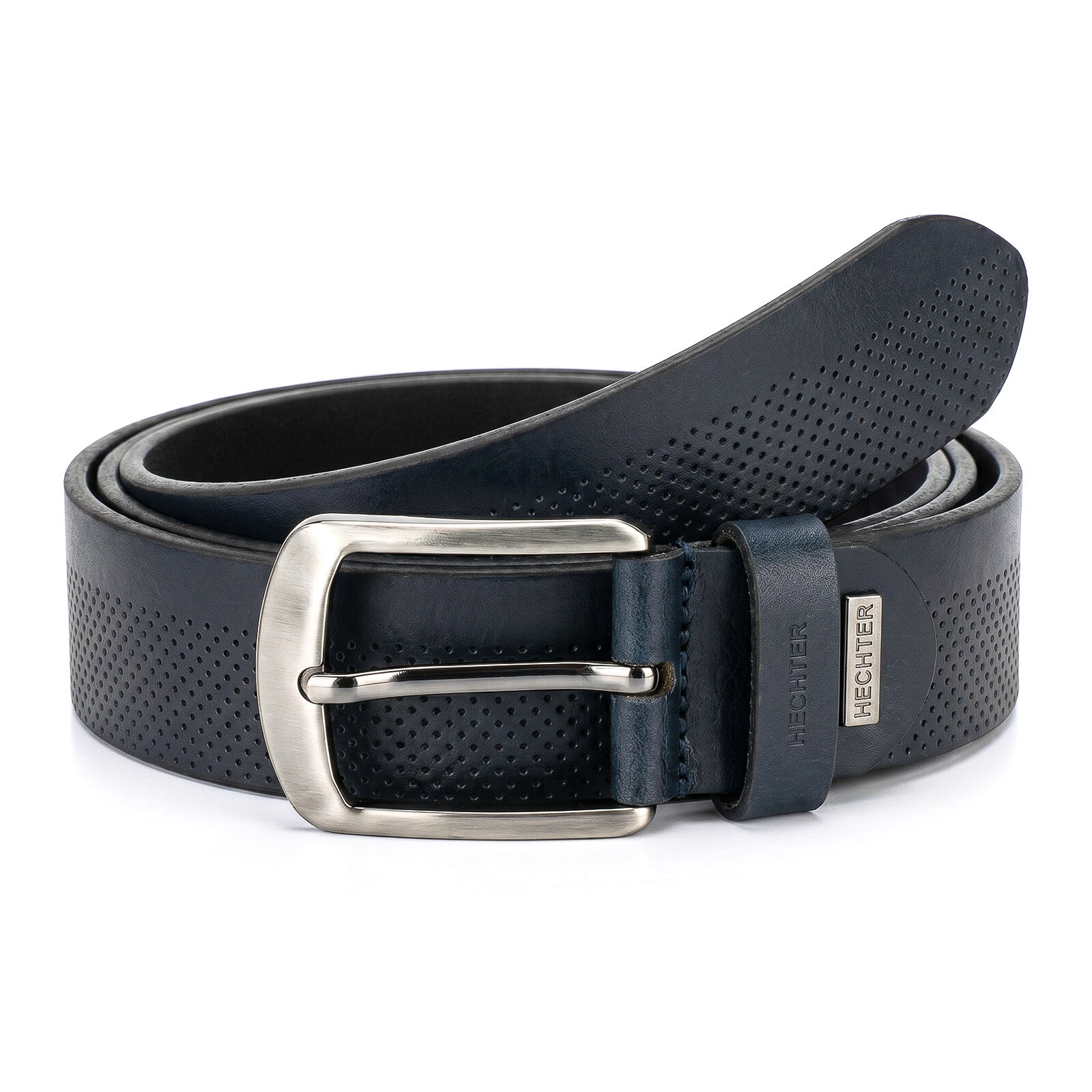 HECHTER leren heren riem, marine