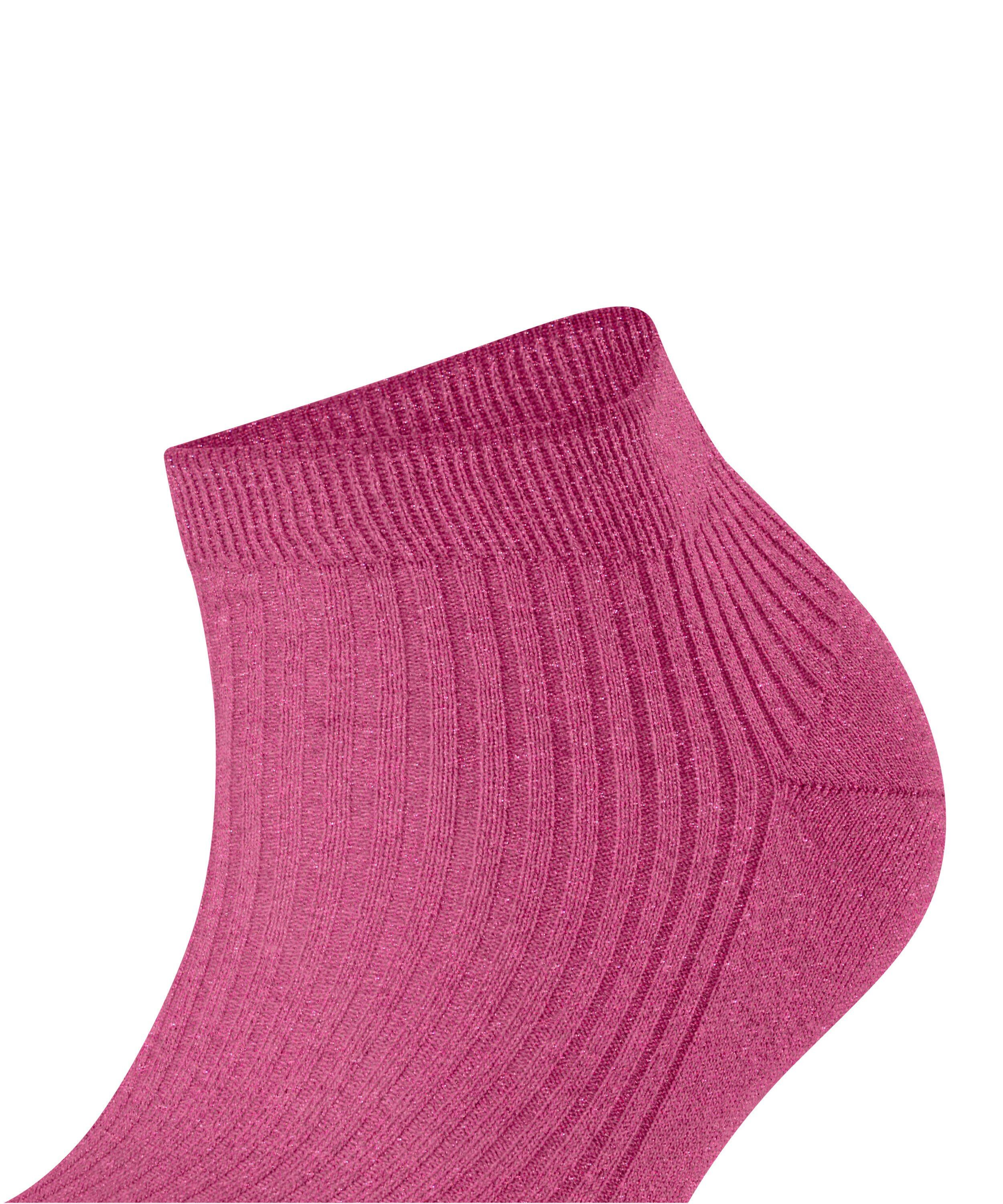FALKE Shiny Rib dames sneakersokken, roze (fuchsia)